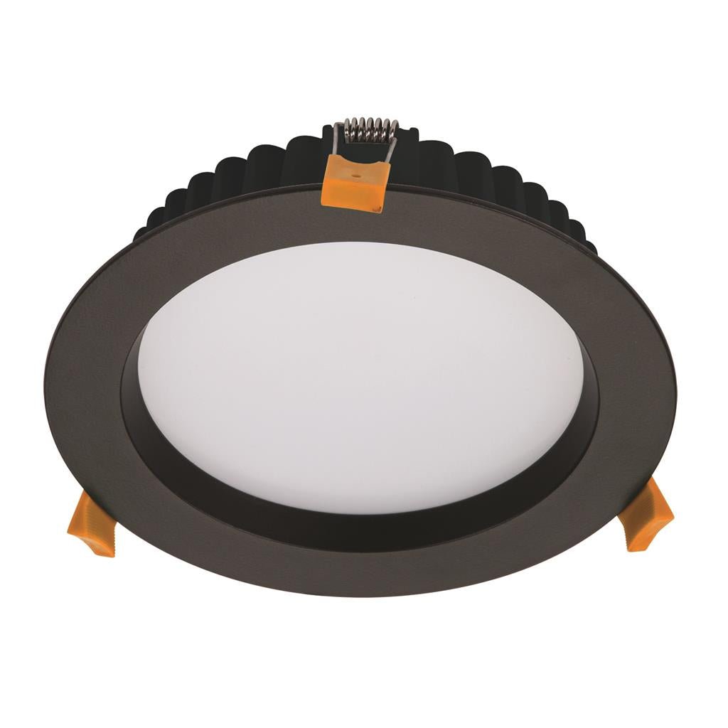 Domus DECO-20 TRIO/DALI Round 20W Dimmable LED Tricolour IP44 Downlight - Black/White - Mases LightingDomus