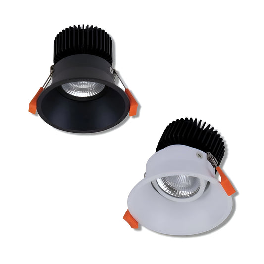 Domus DEEP-13 TRIO/DALI Round Deepset 13W Recessed Dimmable LED IP40 Downlight - Black/White - Mases LightingDomus