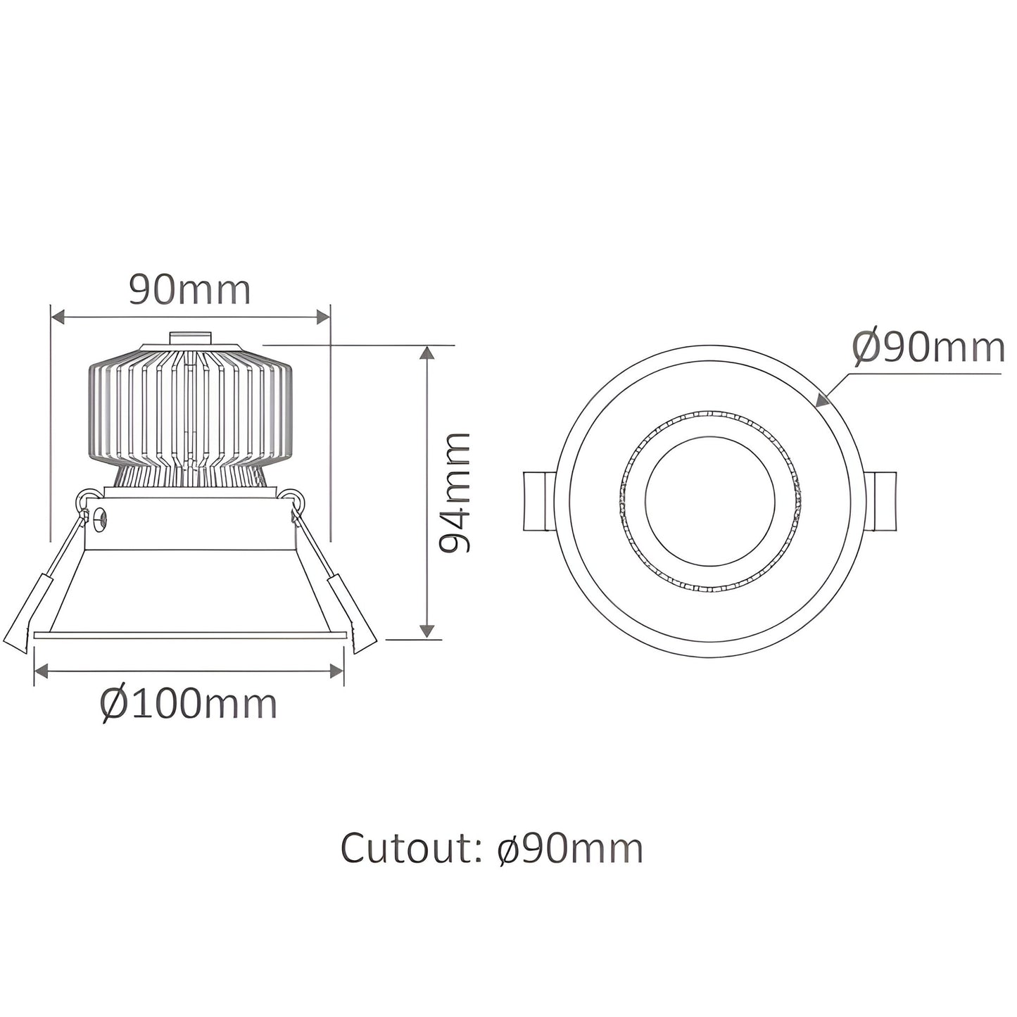 Domus DEEP-13 TRIO/DALI Round Deepset 13W Recessed Dimmable LED IP40 Downlight - Black/White - Mases LightingDomus