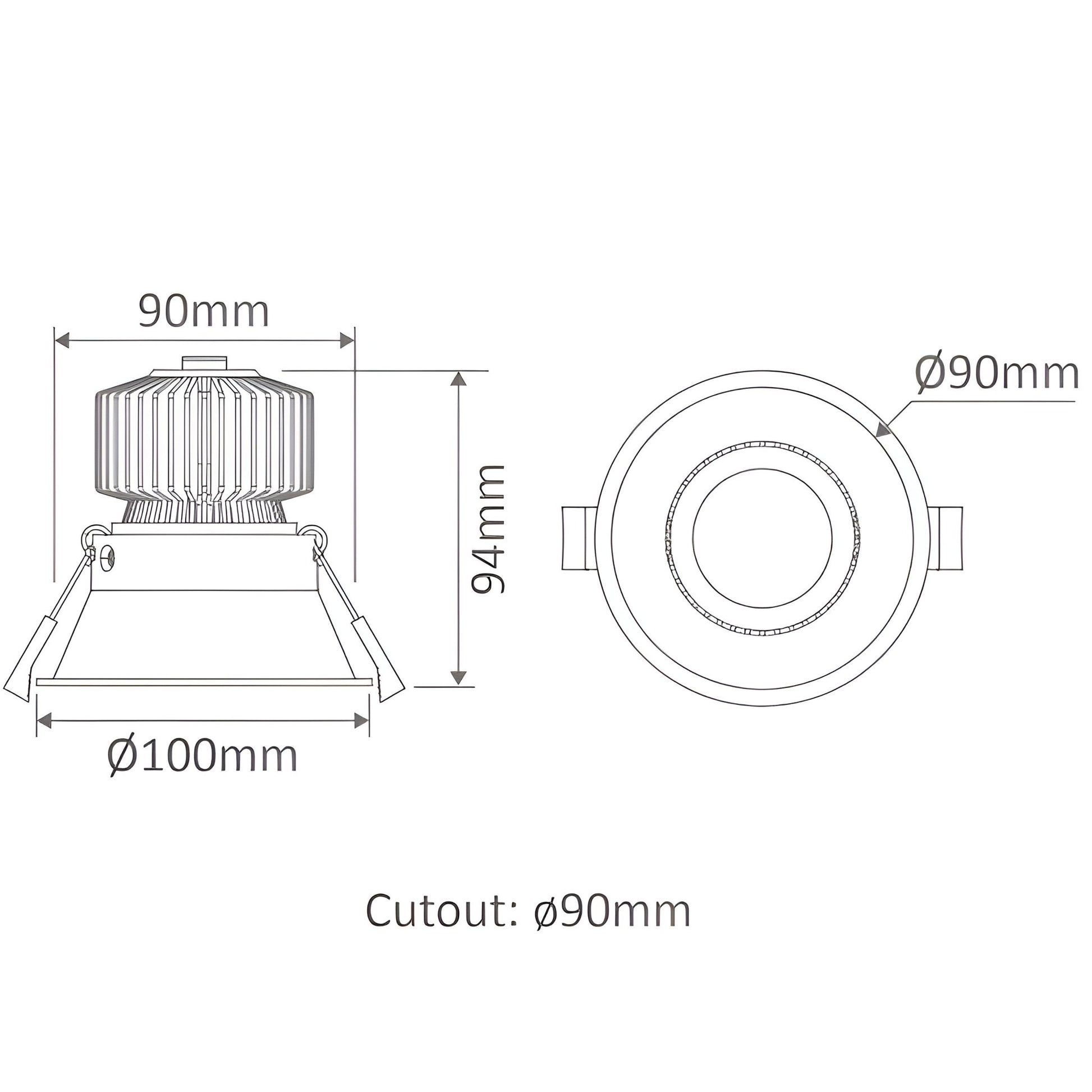 Domus DEEP-13 TRIO/DALI Round Deepset 13W Recessed Dimmable LED IP40 Downlight - Black/White - Mases LightingDomus