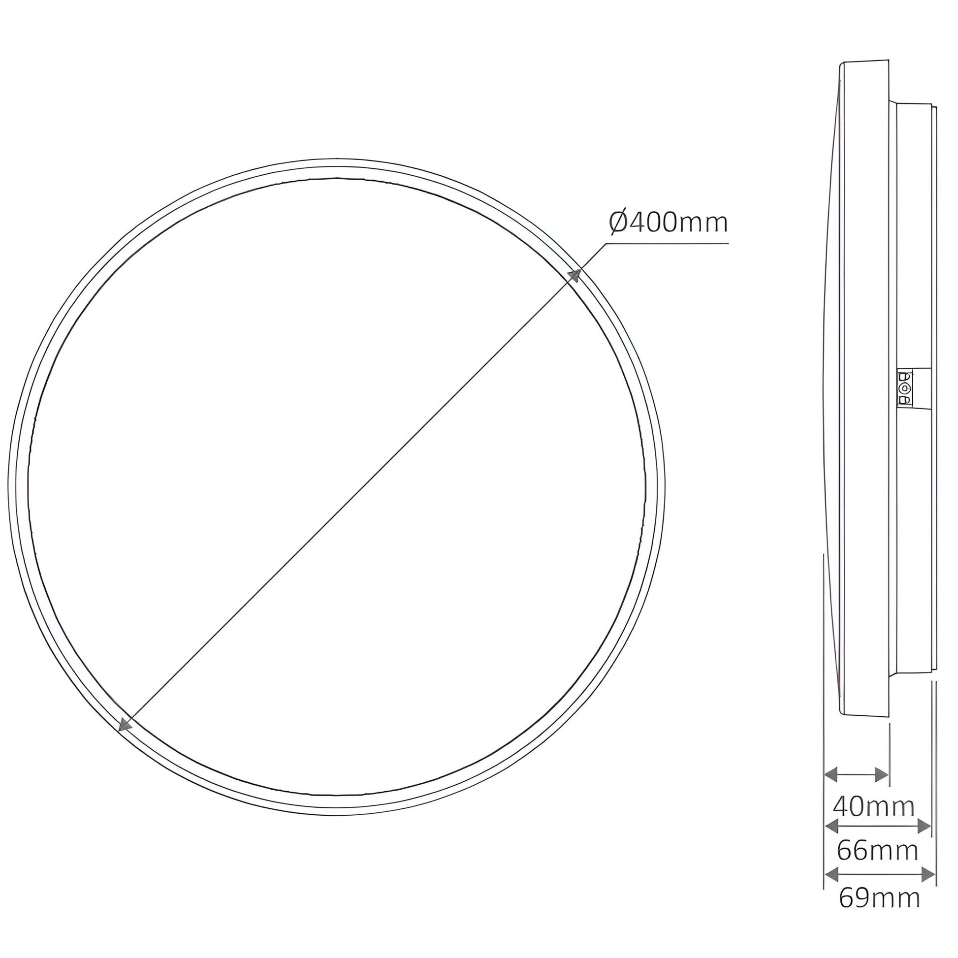 Domus EASY - 10W/18W/25W LED Tri-Colour Dimmable Round 250/300/400mm IP54 Ceiling Light - Mases LightingDomus