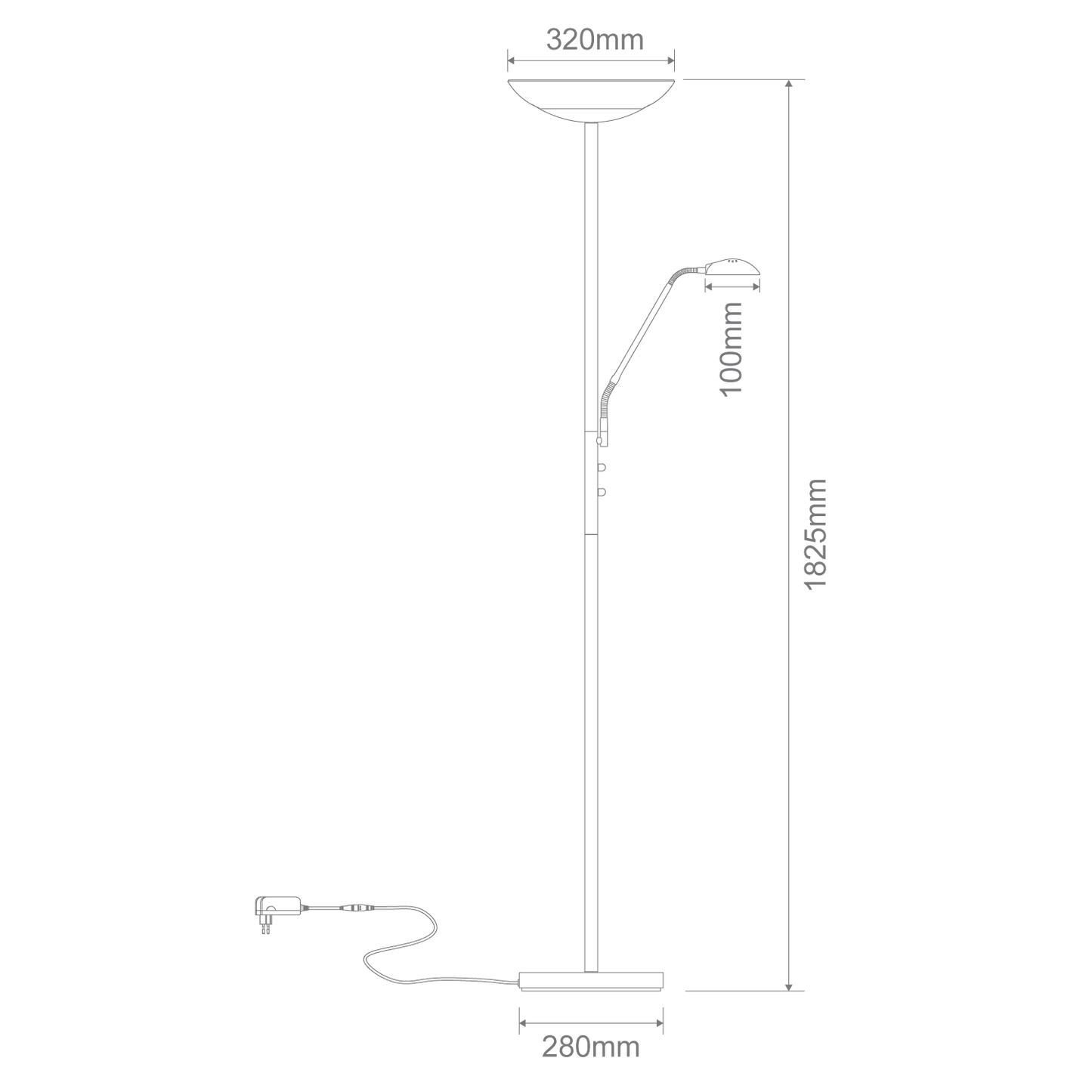 Domus Eden Mother & Child LED Floor Lamp - Black, Satin Chrome or Antique Brass - Mases LightingDomus Lighting