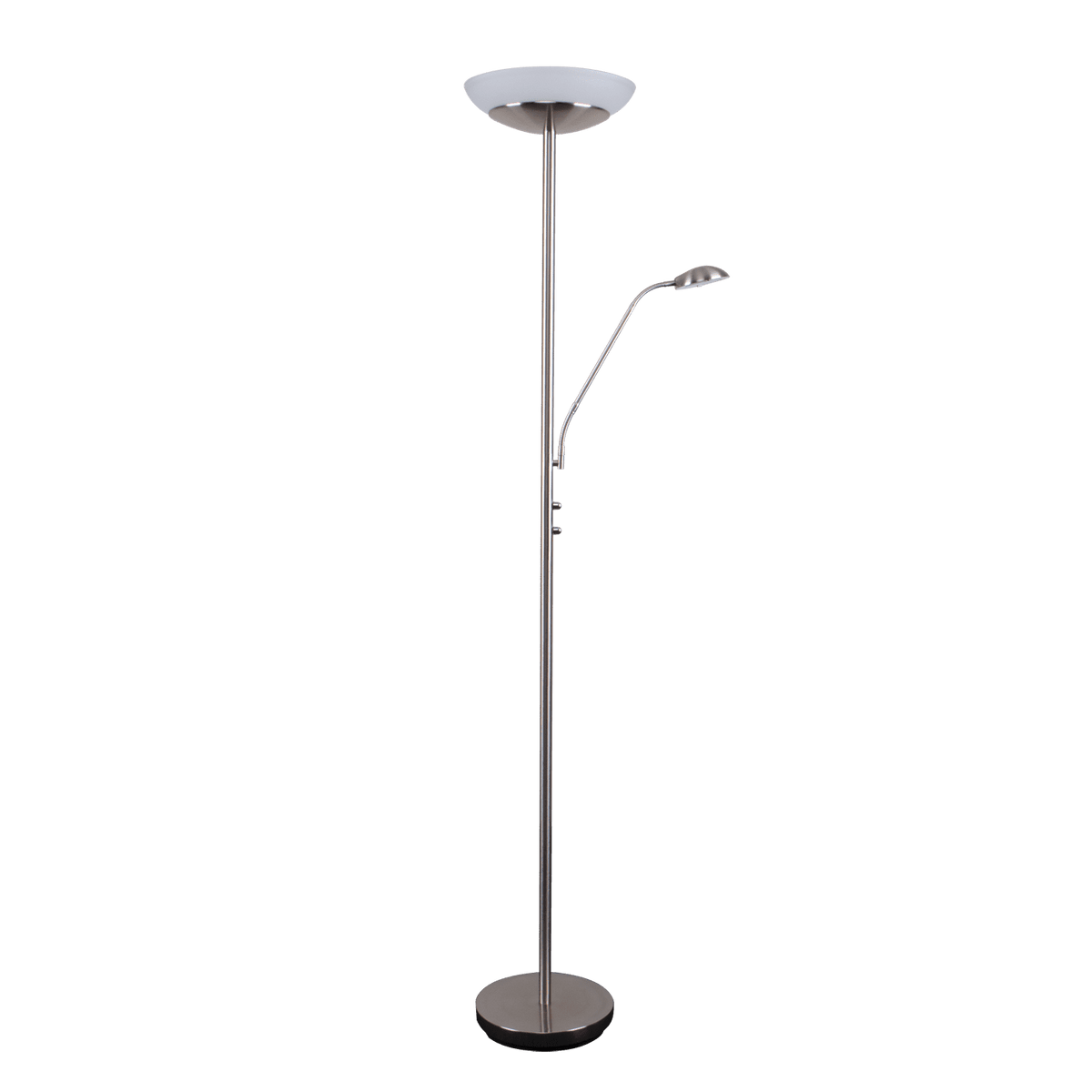 Domus Eden Mother & Child LED Floor Lamp - Black, Satin Chrome or Antique Brass - Mases LightingDomus Lighting