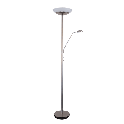 Domus Eden Mother & Child LED Floor Lamp - Black, Satin Chrome or Antique Brass - Mases LightingDomus Lighting