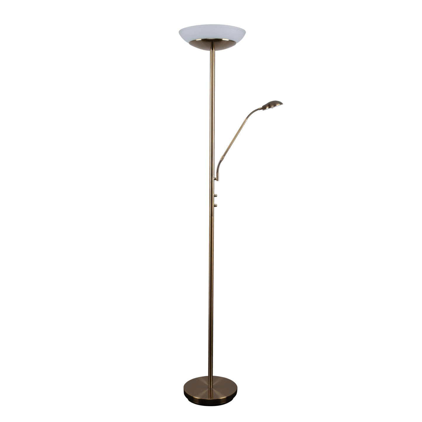 Domus Eden Mother & Child LED Floor Lamp - Black, Satin Chrome or Antique Brass - Mases LightingDomus Lighting