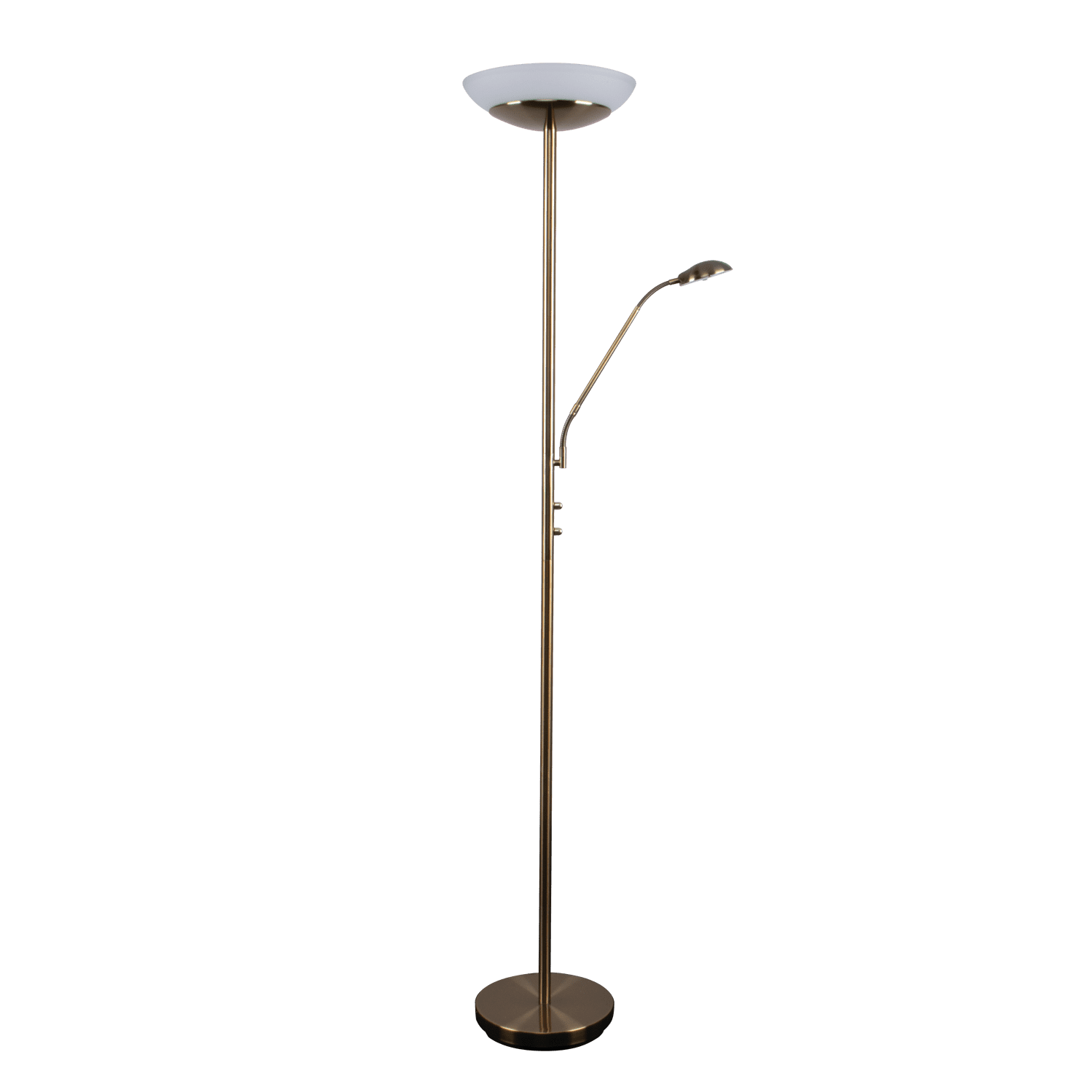 Domus Eden Mother & Child LED Floor Lamp - Black, Satin Chrome or Antique Brass - Mases LightingDomus Lighting