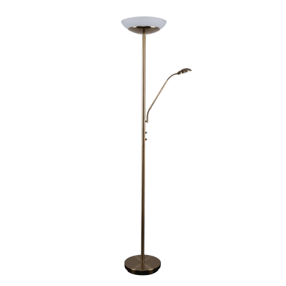 Domus Eden Mother & Child LED Floor Lamp - Black, Satin Chrome or Antique Brass - Mases LightingDomus Lighting