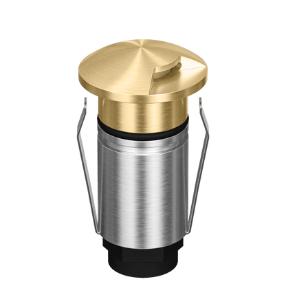 Domus Emit 25mm RGBW LED Inground Deck Light — Antique Brass, Black, White, Brushed Brass or Stainless Steel - Mases LightingDomus Lighting