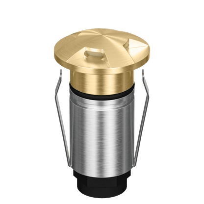 Domus Emit 25mm RGBW LED Inground Deck Light — Antique Brass, Black, White, Brushed Brass or Stainless Steel - Mases LightingDomus Lighting