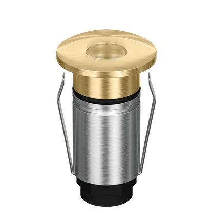 Domus Emit 25mm RGBW LED Inground Deck Light — Antique Brass, Black, White, Brushed Brass or Stainless Steel - Mases LightingDomus Lighting