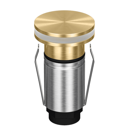 Domus Emit 25mm RGBW LED Inground Deck Light — Antique Brass, Black, White, Brushed Brass or Stainless Steel - Mases LightingDomus Lighting