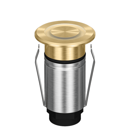 Domus Emit 25mm RGBW LED Inground Deck Light — Antique Brass, Black, White, Brushed Brass or Stainless Steel - Mases LightingDomus Lighting