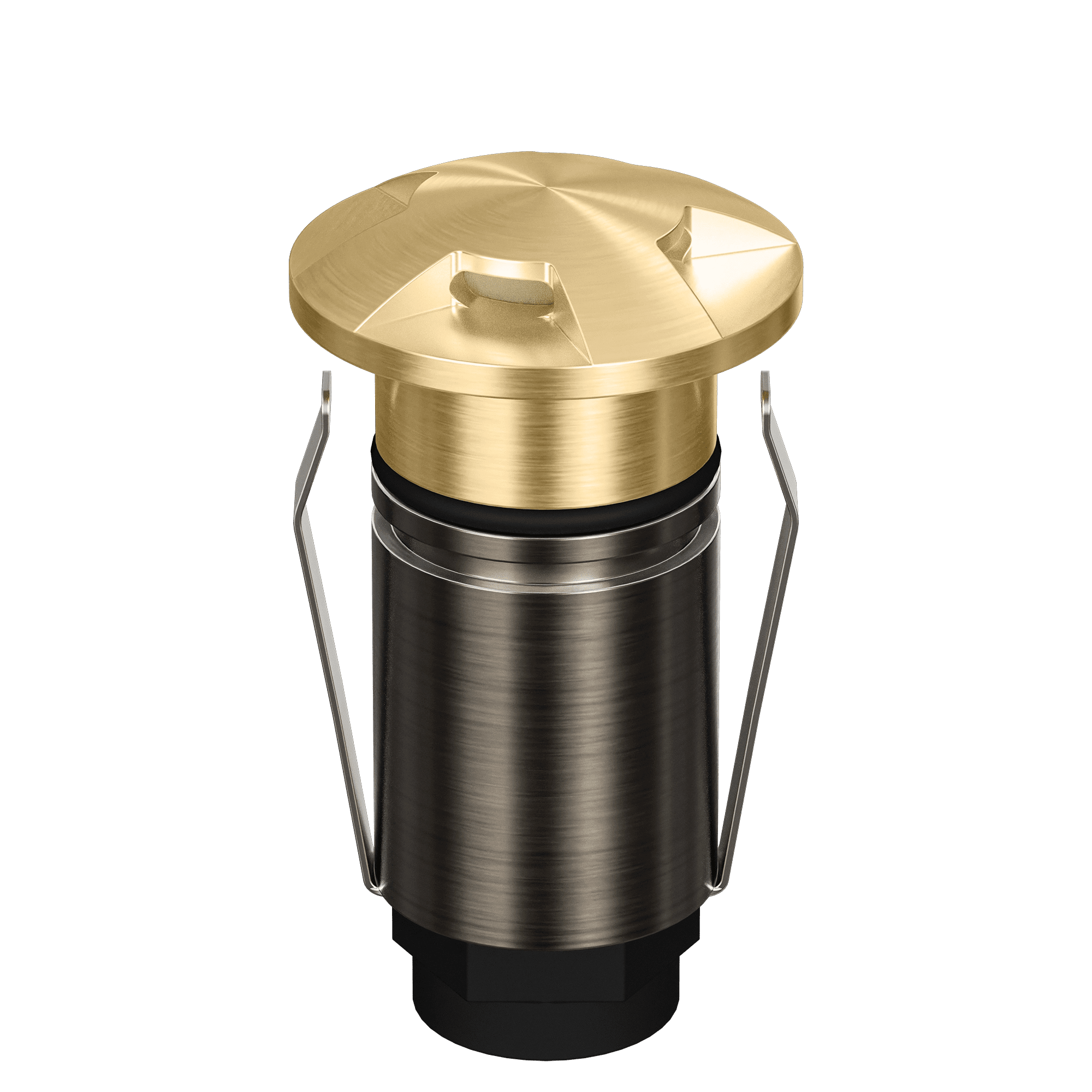 Domus Emit 25mm TRIO LED Inground Deck Light — Antique Brass, Black, Brushed Brass or Stainless Steel - Mases LightingDomus Lighting