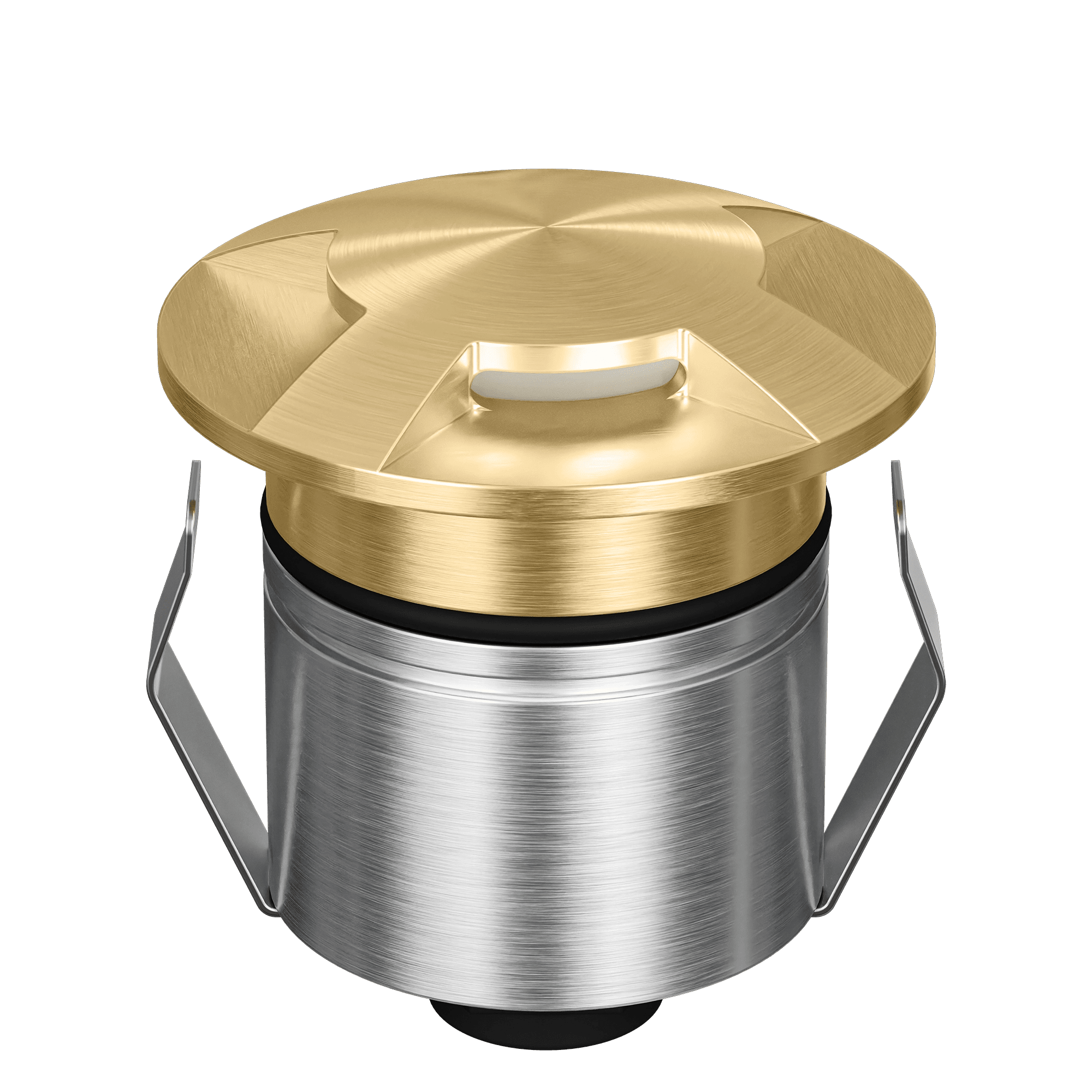 Domus Emit 55mm RGBW LED Inground Deck Light — Antique Brass, Black, White, Brushed Brass or Stainless Steel - Mases LightingDomus Lighting
