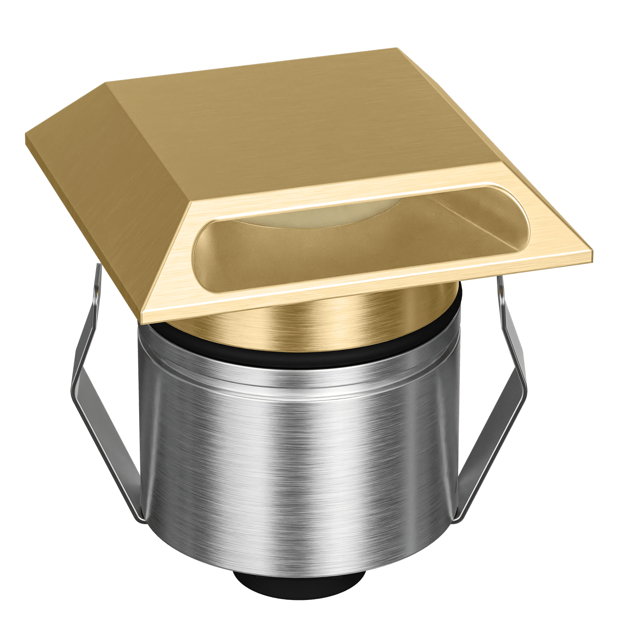 Domus Emit 55mm RGBW LED Inground Deck Light — Antique Brass, Black, White, Brushed Brass or Stainless Steel - Mases LightingDomus Lighting