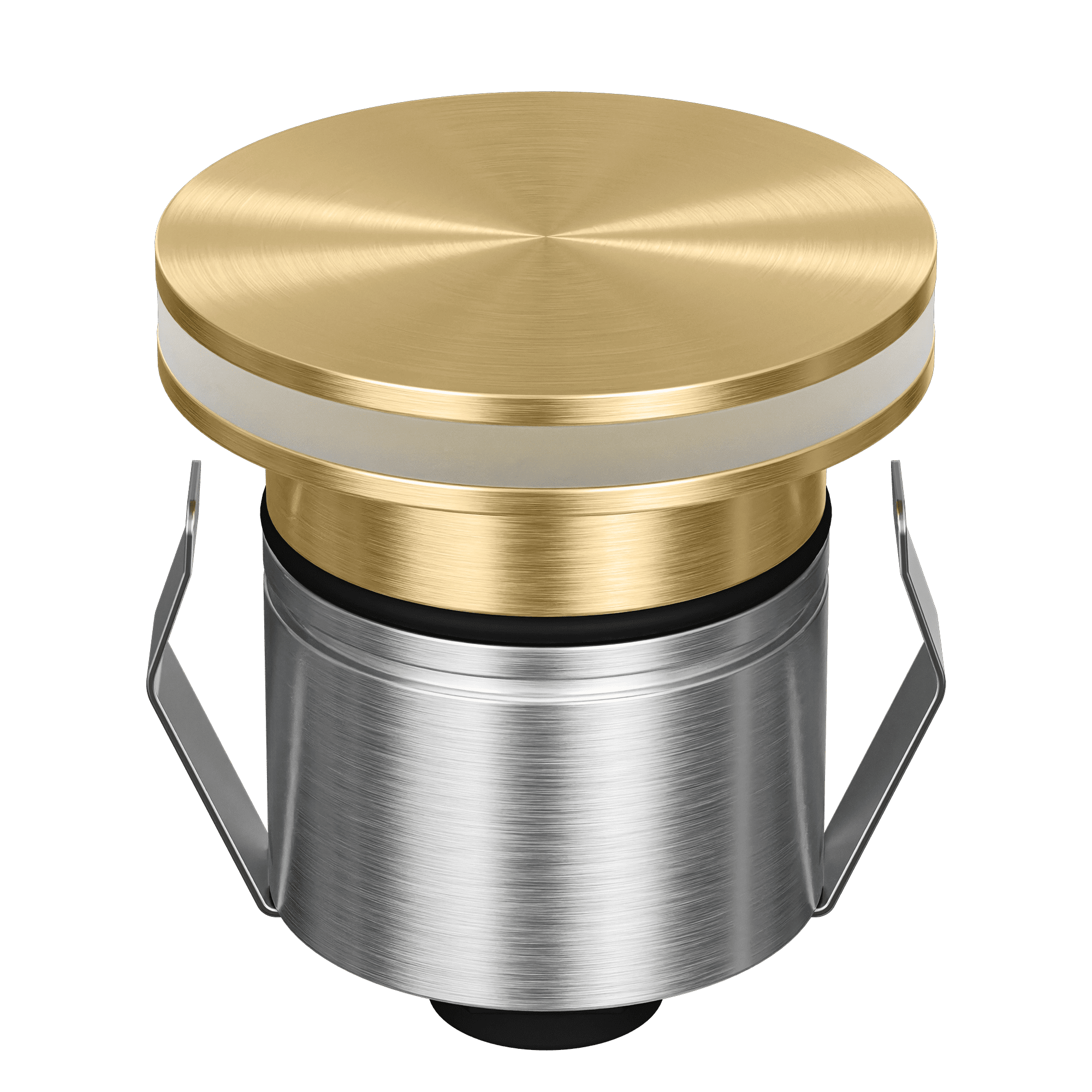 Domus Emit 55mm RGBW LED Inground Deck Light — Antique Brass, Black, White, Brushed Brass or Stainless Steel - Mases LightingDomus Lighting