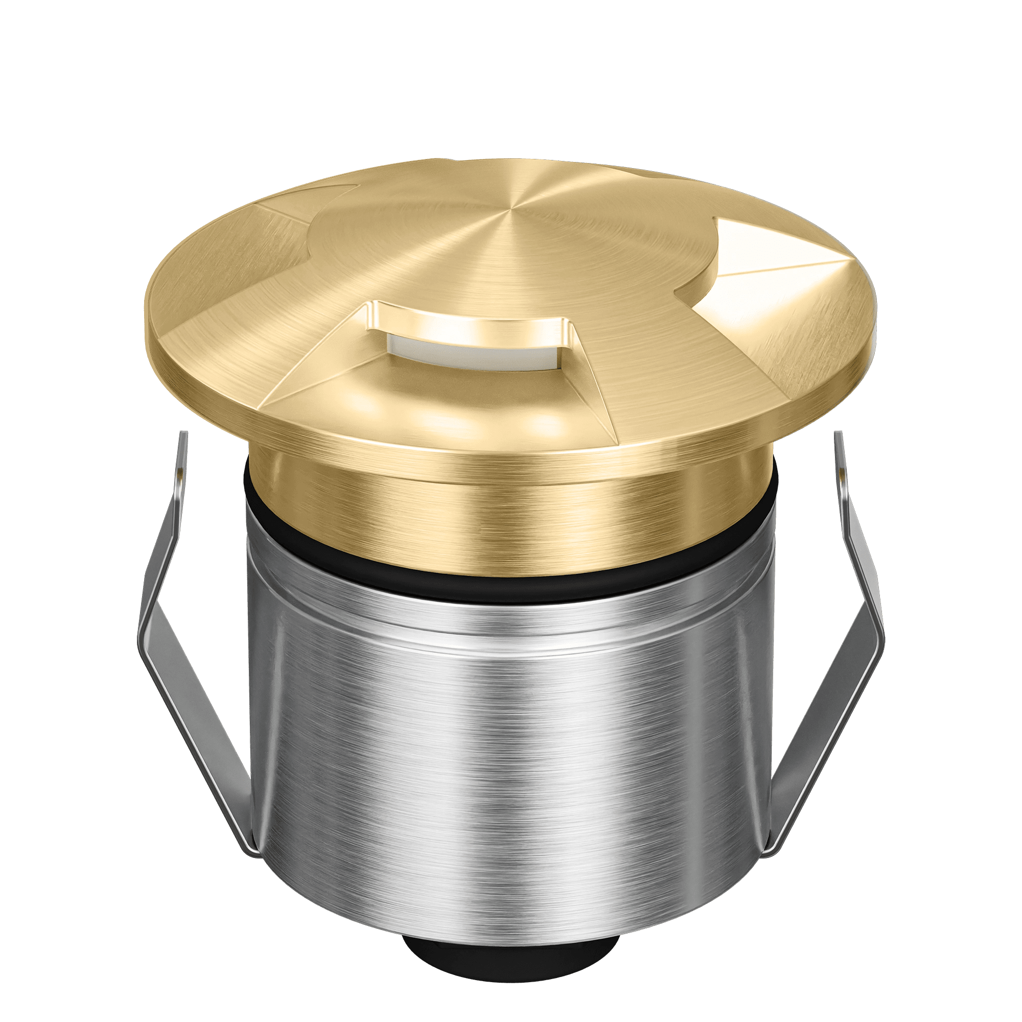 Domus Emit 55mm RGBW LED Inground Deck Light — Antique Brass, Black, White, Brushed Brass or Stainless Steel - Mases LightingDomus Lighting