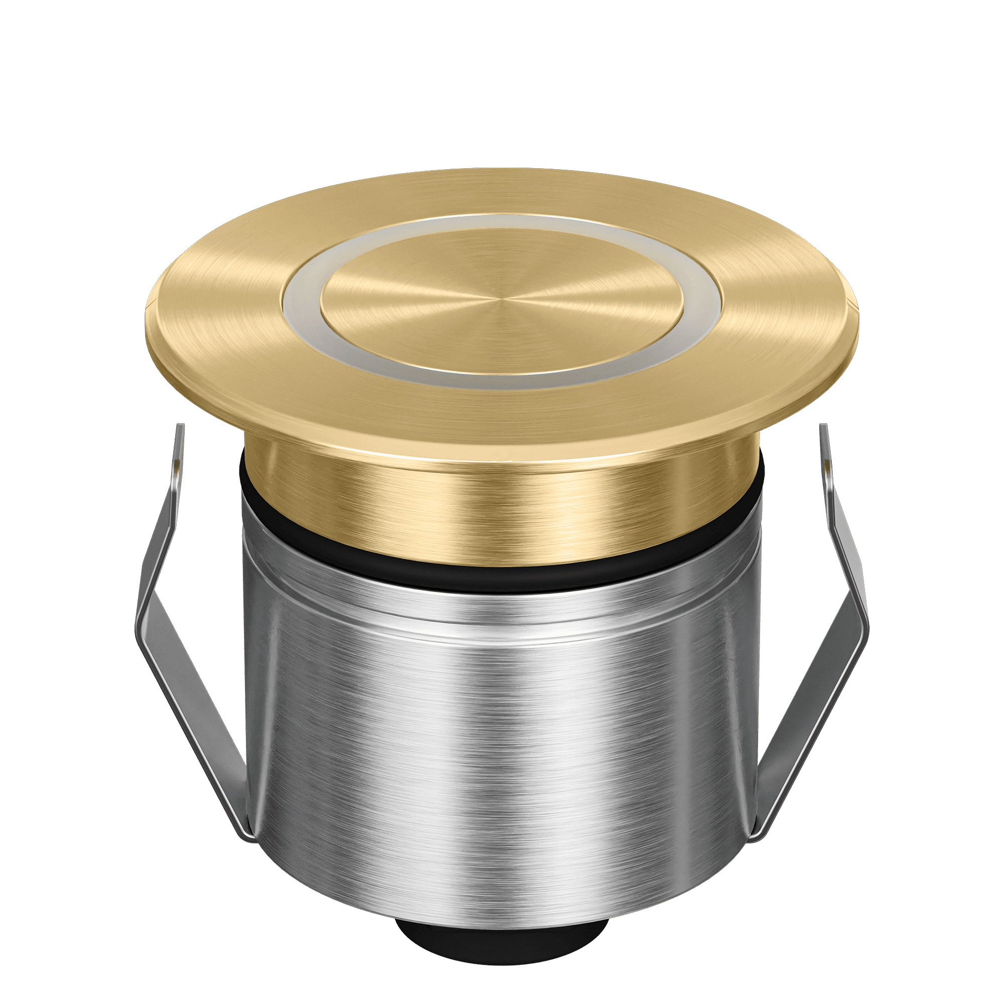 Domus Emit 55mm RGBW LED Inground Deck Light — Antique Brass, Black, White, Brushed Brass or Stainless Steel - Mases LightingDomus Lighting