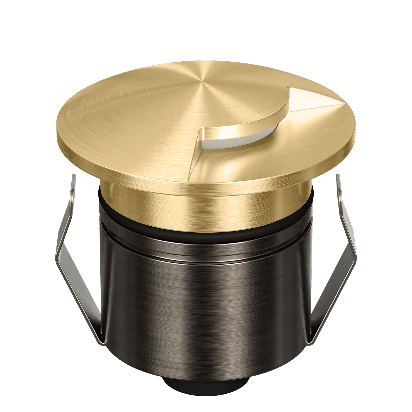 Domus Emit 55mm TRIO LED Inground Deck Light — Antique Brass, Black, White, Brushed Brass or Stainless Steel - Mases LightingDomus Lighting