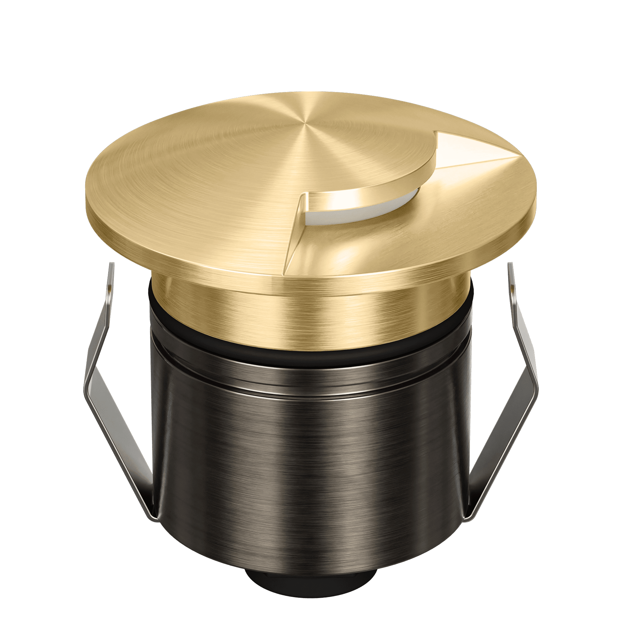 Domus Emit 55mm TRIO LED Inground Deck Light — Antique Brass, Black, White, Brushed Brass or Stainless Steel - Mases LightingDomus Lighting