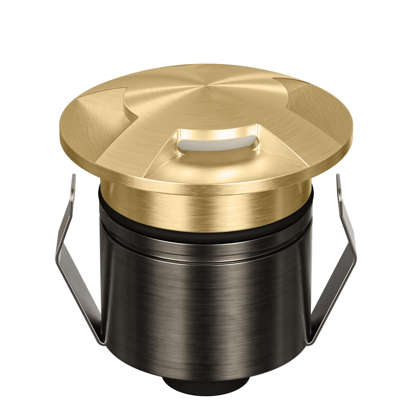 Domus Emit 55mm TRIO LED Inground Deck Light — Antique Brass, Black, White, Brushed Brass or Stainless Steel - Mases LightingDomus Lighting