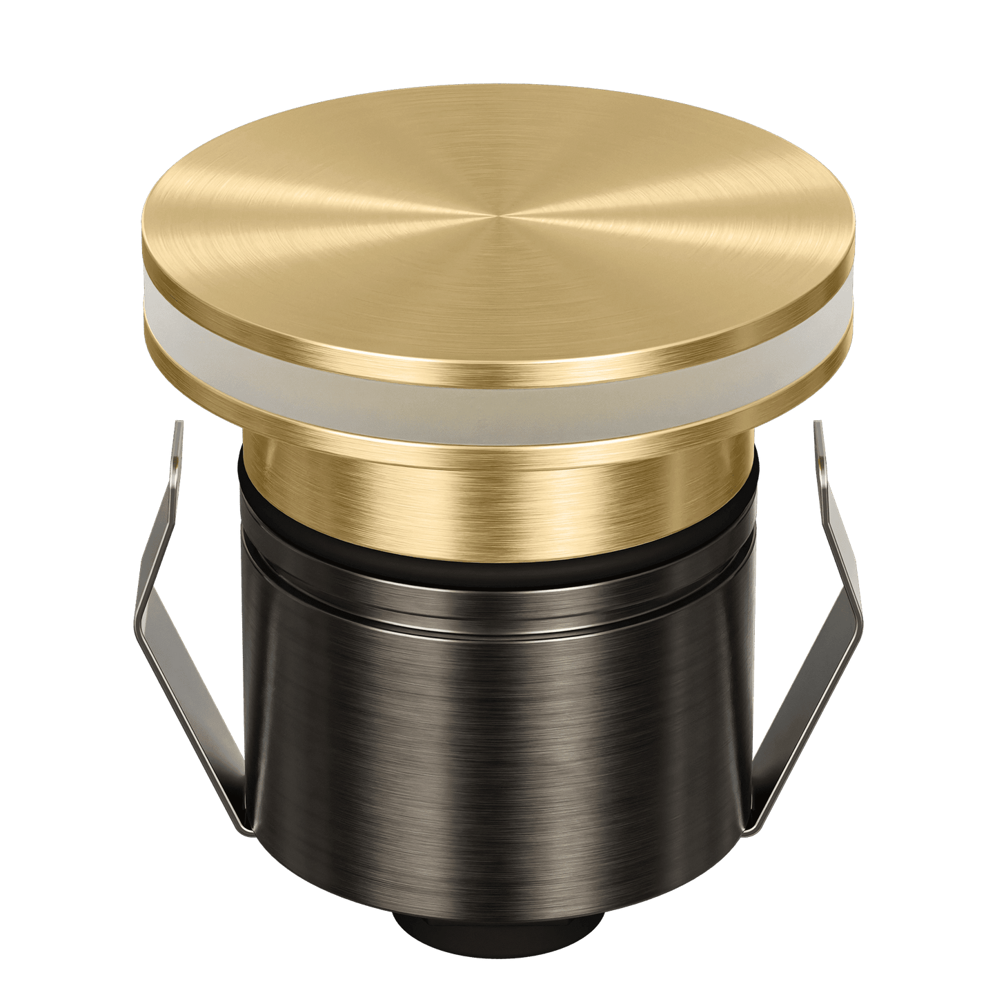 Domus Emit 55mm TRIO LED Inground Deck Light — Antique Brass, Black, White, Brushed Brass or Stainless Steel - Mases LightingDomus Lighting