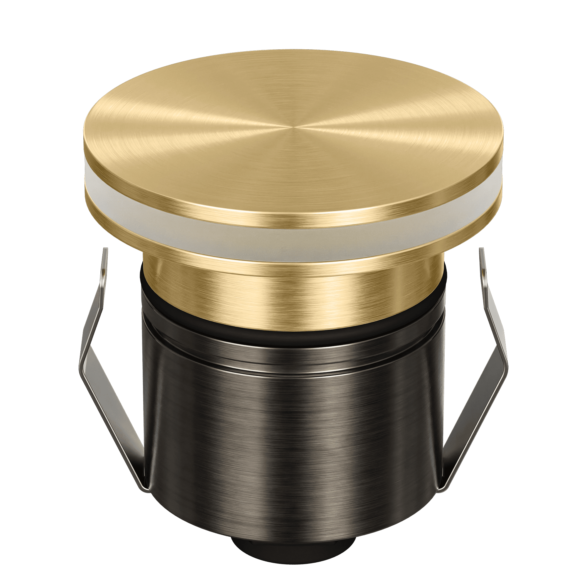 Domus Emit 55mm TRIO LED Inground Deck Light — Antique Brass, Black, White, Brushed Brass or Stainless Steel - Mases LightingDomus Lighting