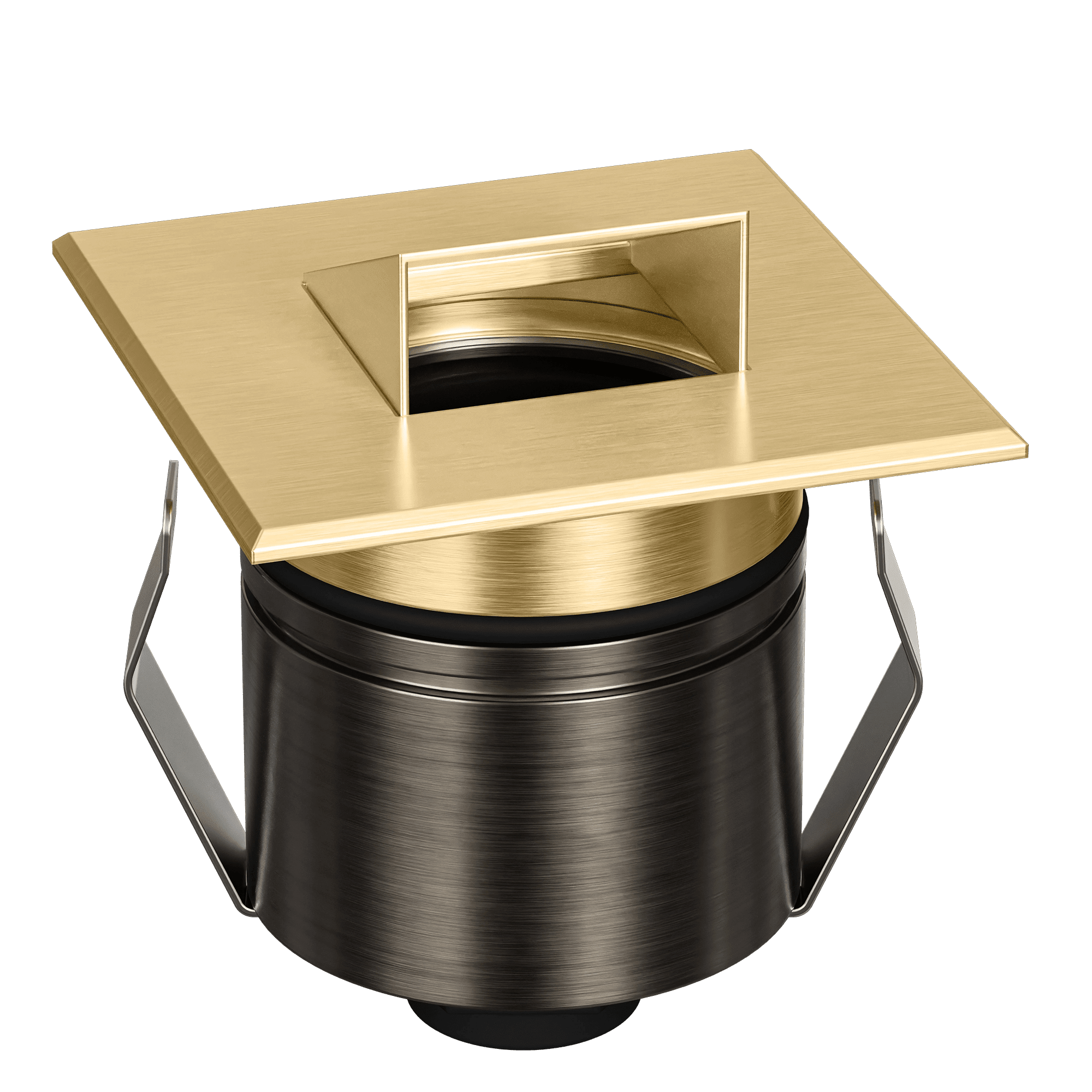 Domus Emit 55mm TRIO LED Inground Deck Light — Antique Brass, Black, White, Brushed Brass or Stainless Steel - Mases LightingDomus Lighting