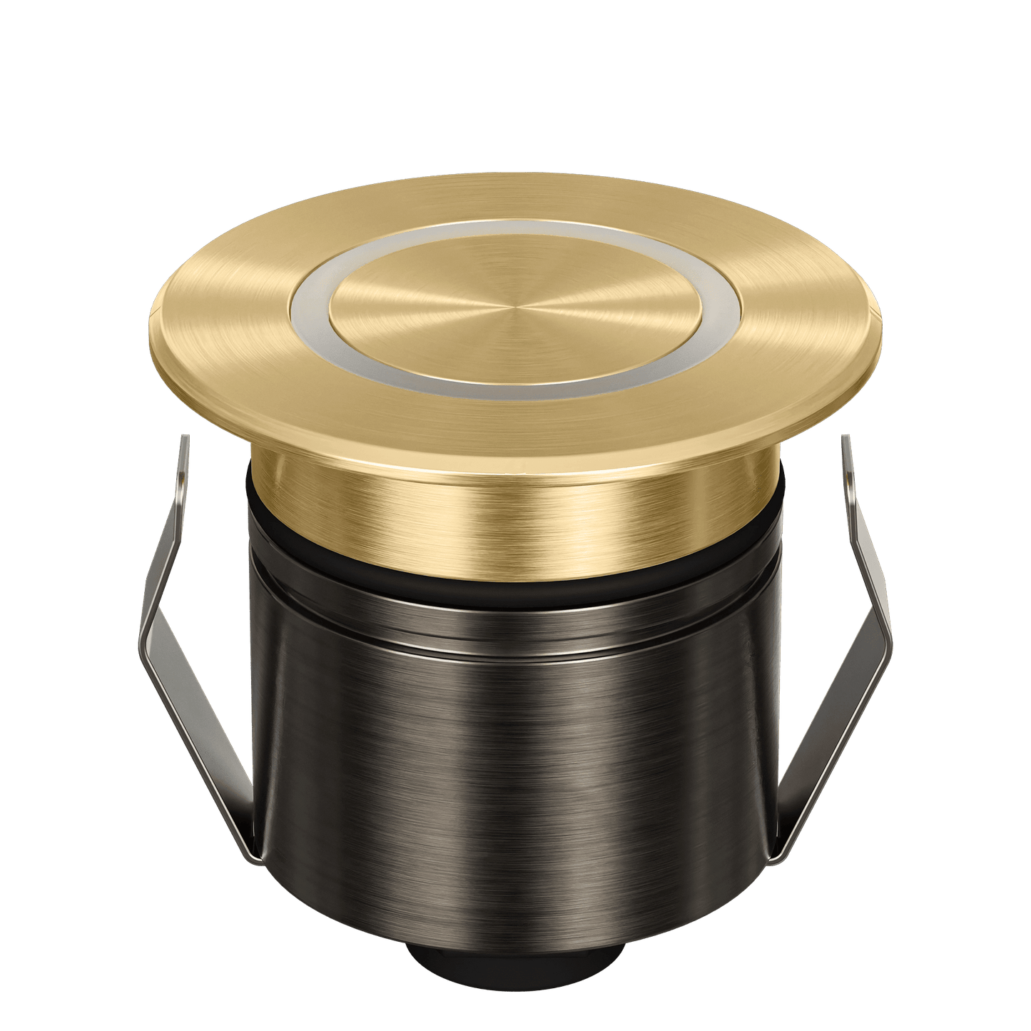 Domus Emit 55mm TRIO LED Inground Deck Light — Antique Brass, Black, White, Brushed Brass or Stainless Steel - Mases LightingDomus Lighting