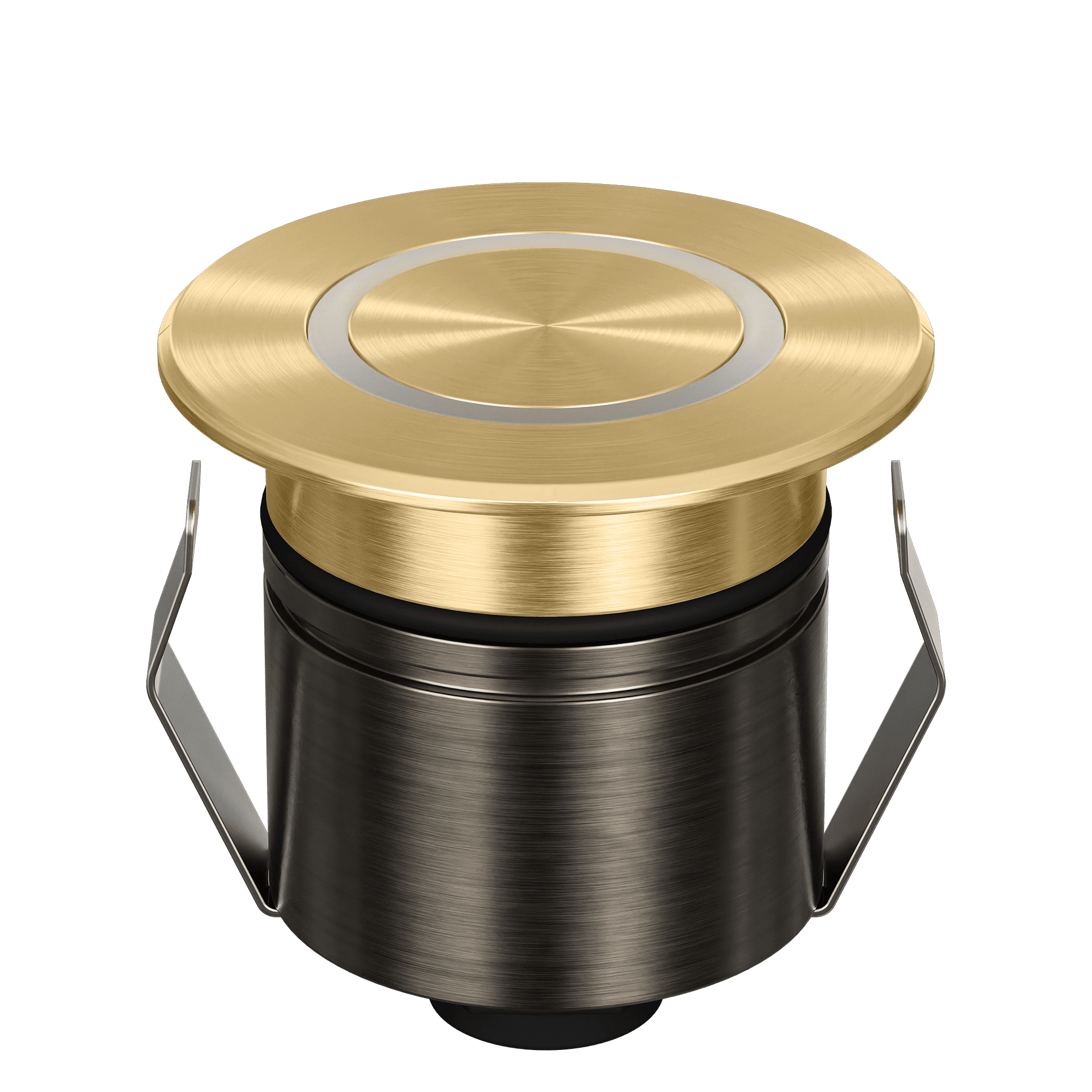 Domus Emit 55mm TRIO LED Inground Deck Light — Antique Brass, Black, White, Brushed Brass or Stainless Steel - Mases LightingDomus Lighting