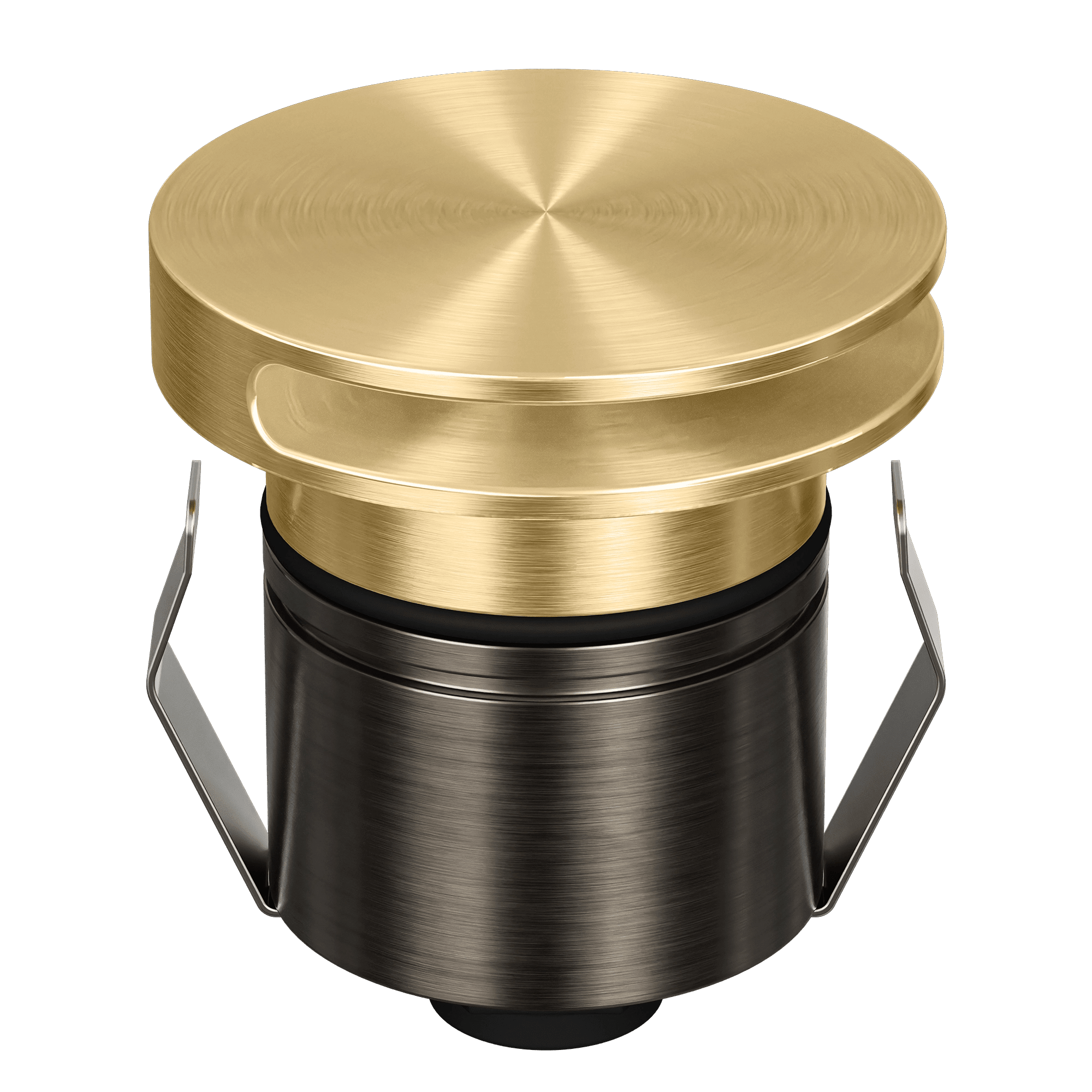 Domus Emit 55mm TRIO LED Inground Deck Light — Antique Brass, Black, White, Brushed Brass or Stainless Steel - Mases LightingDomus Lighting