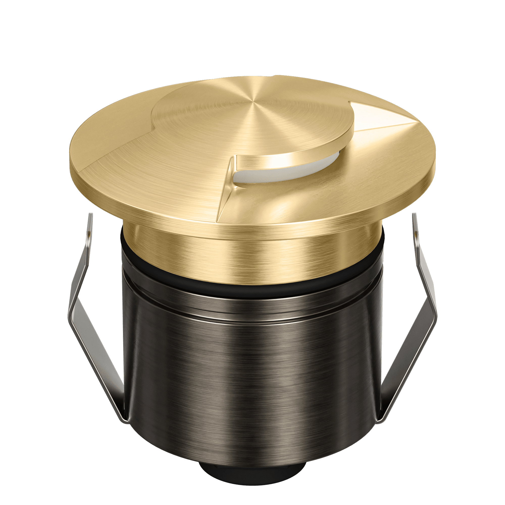 Domus Emit 55mm TRIO LED Inground Deck Light — Antique Brass, Black, White, Brushed Brass or Stainless Steel - Mases LightingDomus Lighting