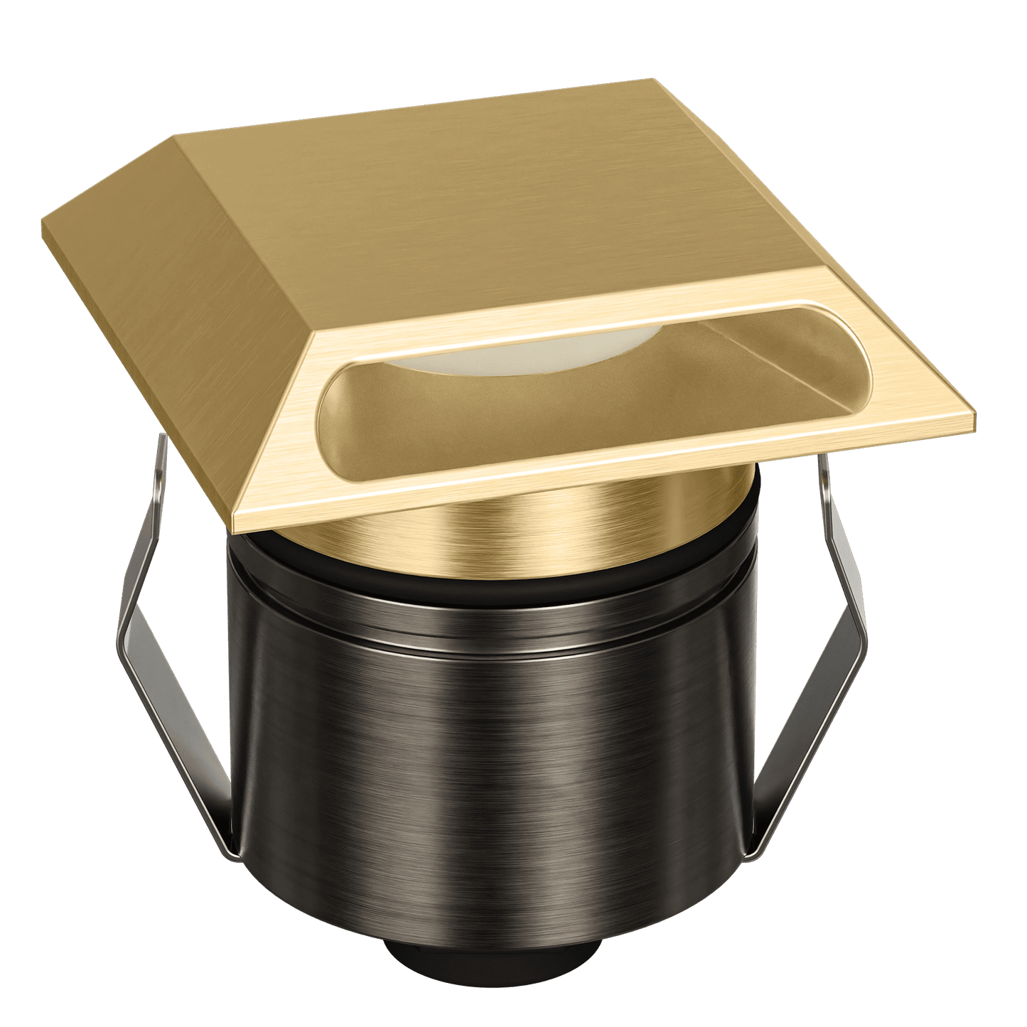 Domus Emit 55mm TRIO LED Inground Deck Light — Antique Brass, Black, White, Brushed Brass or Stainless Steel - Mases LightingDomus Lighting