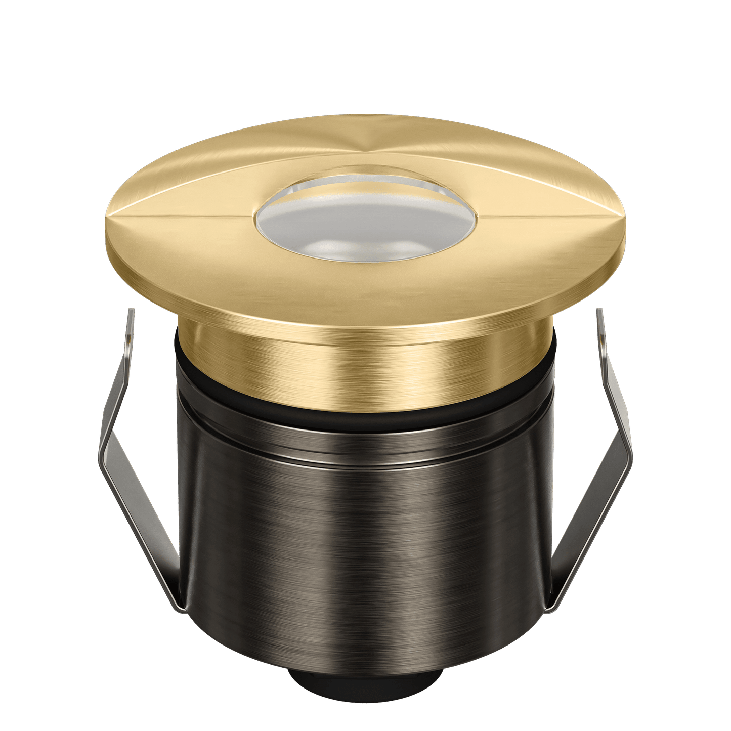 Domus Emit 55mm TRIO LED Inground Deck Light — Antique Brass, Black, White, Brushed Brass or Stainless Steel - Mases LightingDomus Lighting