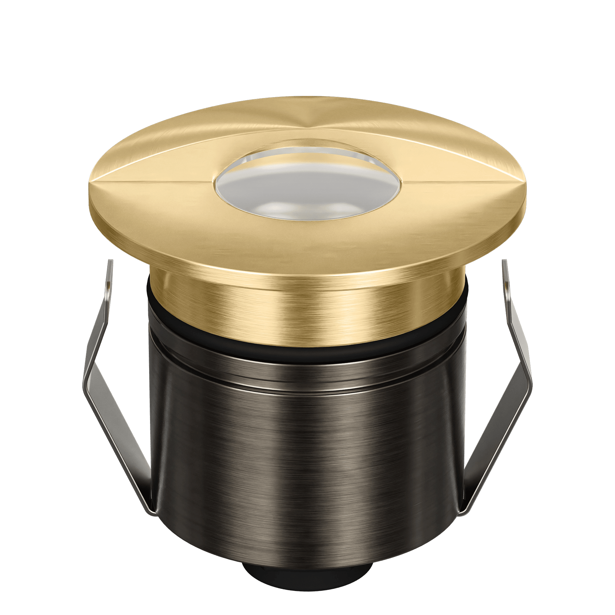 Domus Emit 55mm TRIO LED Inground Deck Light — Antique Brass, Black, White, Brushed Brass or Stainless Steel - Mases LightingDomus Lighting