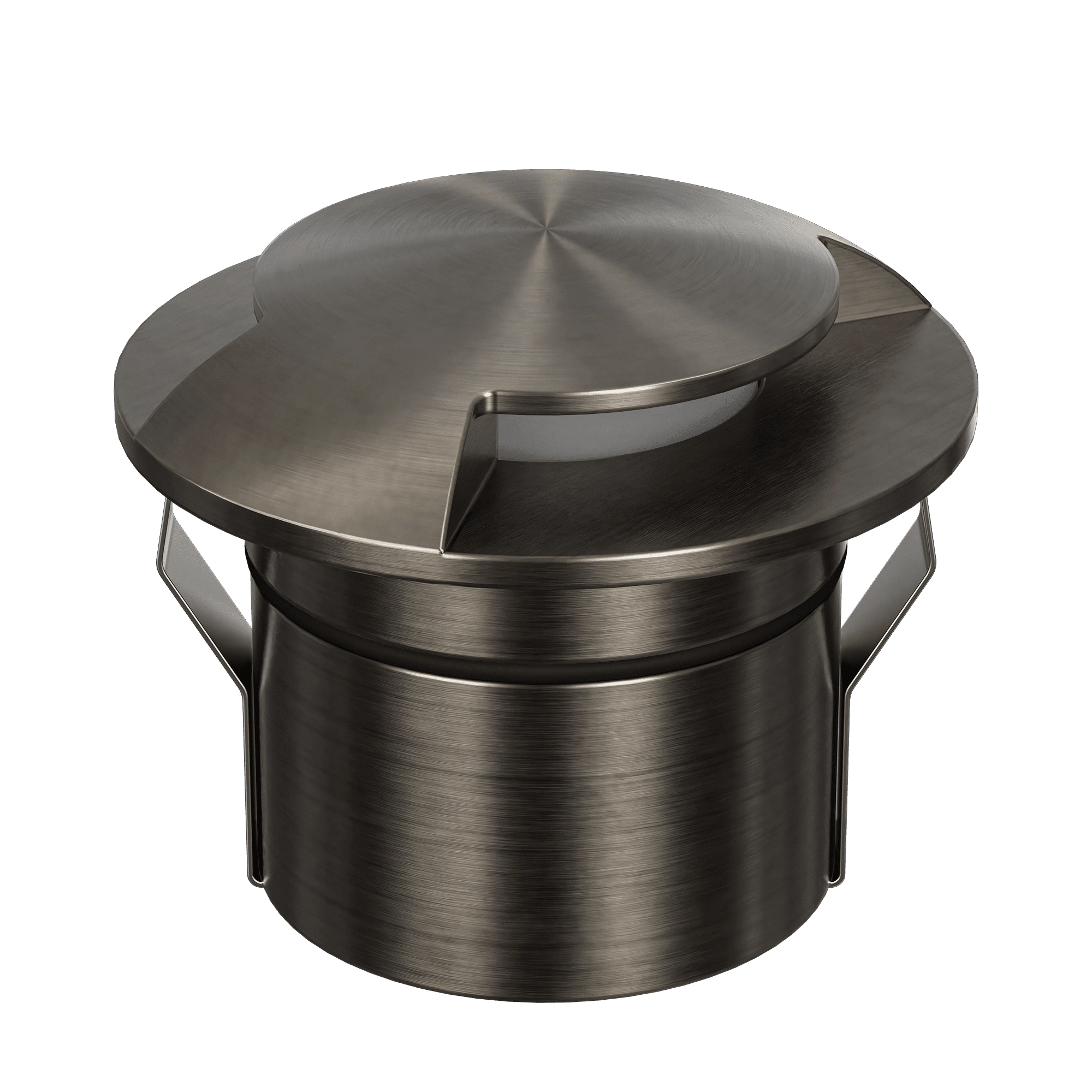Domus Emit 85mm TRIO LED Inground Deck Light — Antique Brass, Black, White, Brushed Brass or Stainless Steel - Mases LightingDomus Lighting