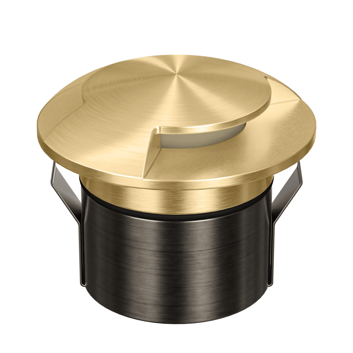 Domus Emit 85mm TRIO LED Inground Deck Light — Antique Brass, Black, White, Brushed Brass or Stainless Steel - Mases LightingDomus Lighting