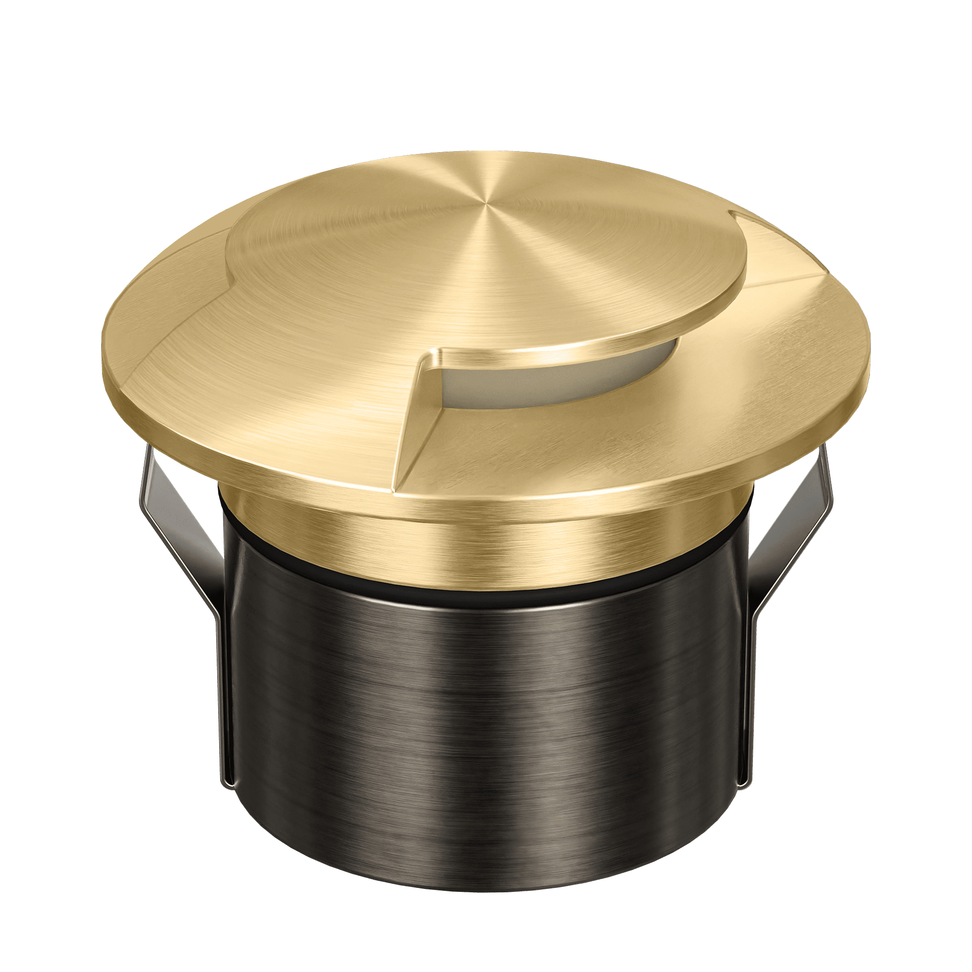 Domus Emit 85mm TRIO LED Inground Deck Light — Antique Brass, Black, White, Brushed Brass or Stainless Steel - Mases LightingDomus Lighting