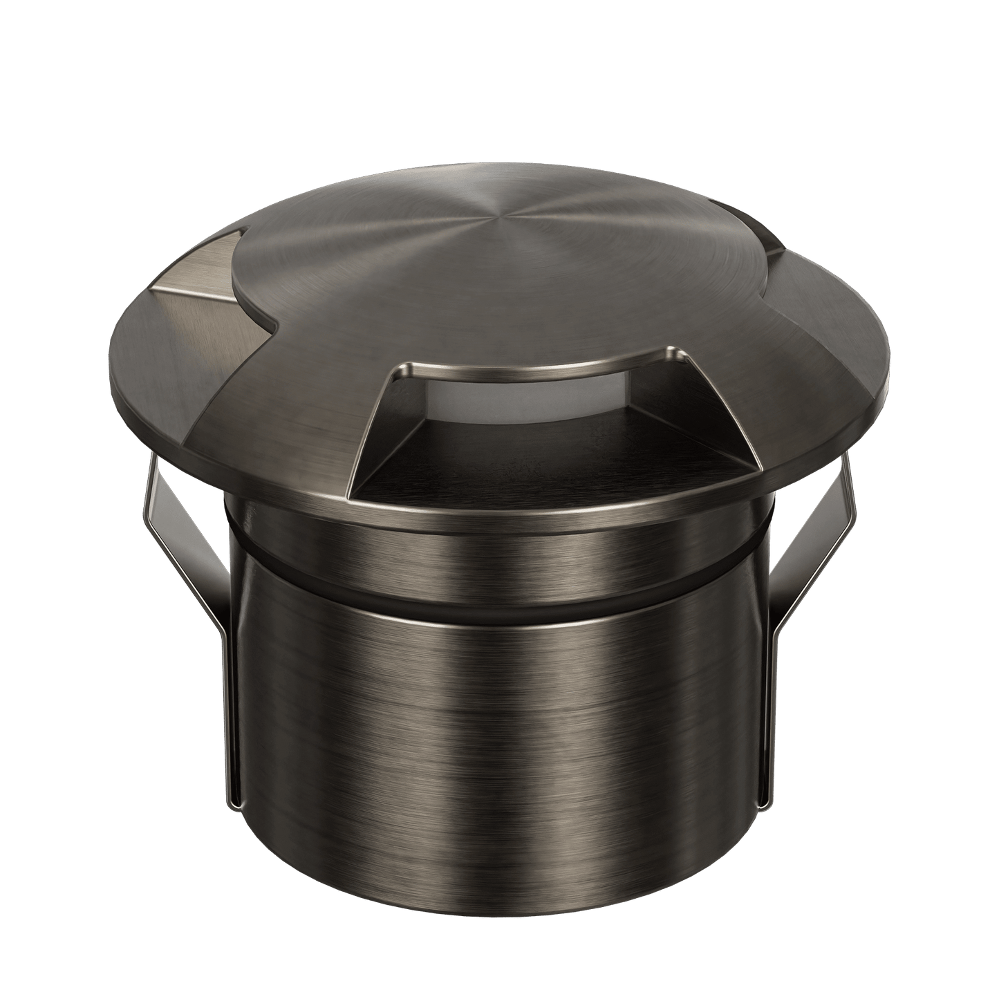 Domus Emit 85mm TRIO LED Inground Deck Light — Antique Brass, Black, White, Brushed Brass or Stainless Steel - Mases LightingDomus Lighting