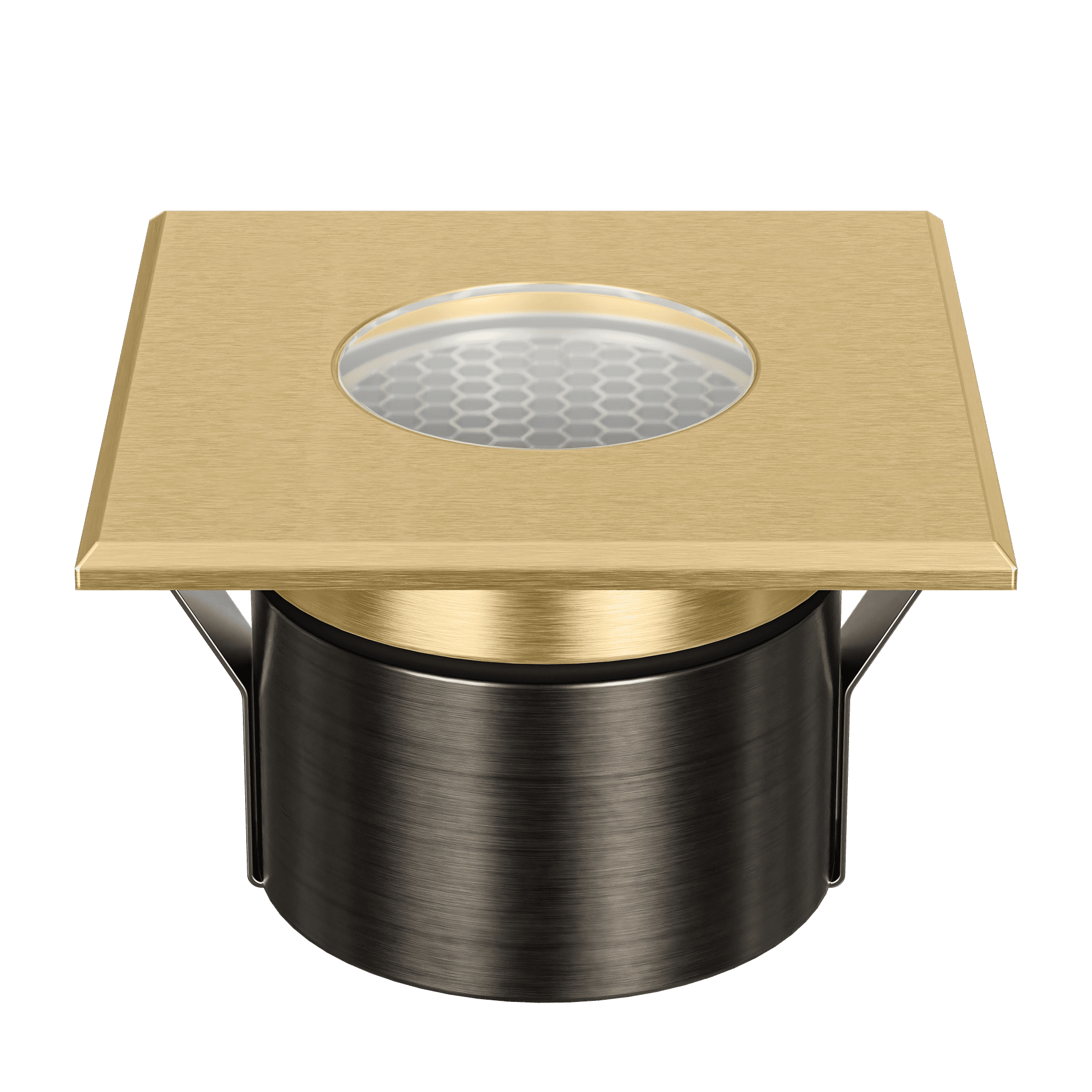 Domus Emit 85mm TRIO LED Inground Deck Light — Antique Brass, Black, White, Brushed Brass or Stainless Steel - Mases LightingDomus Lighting