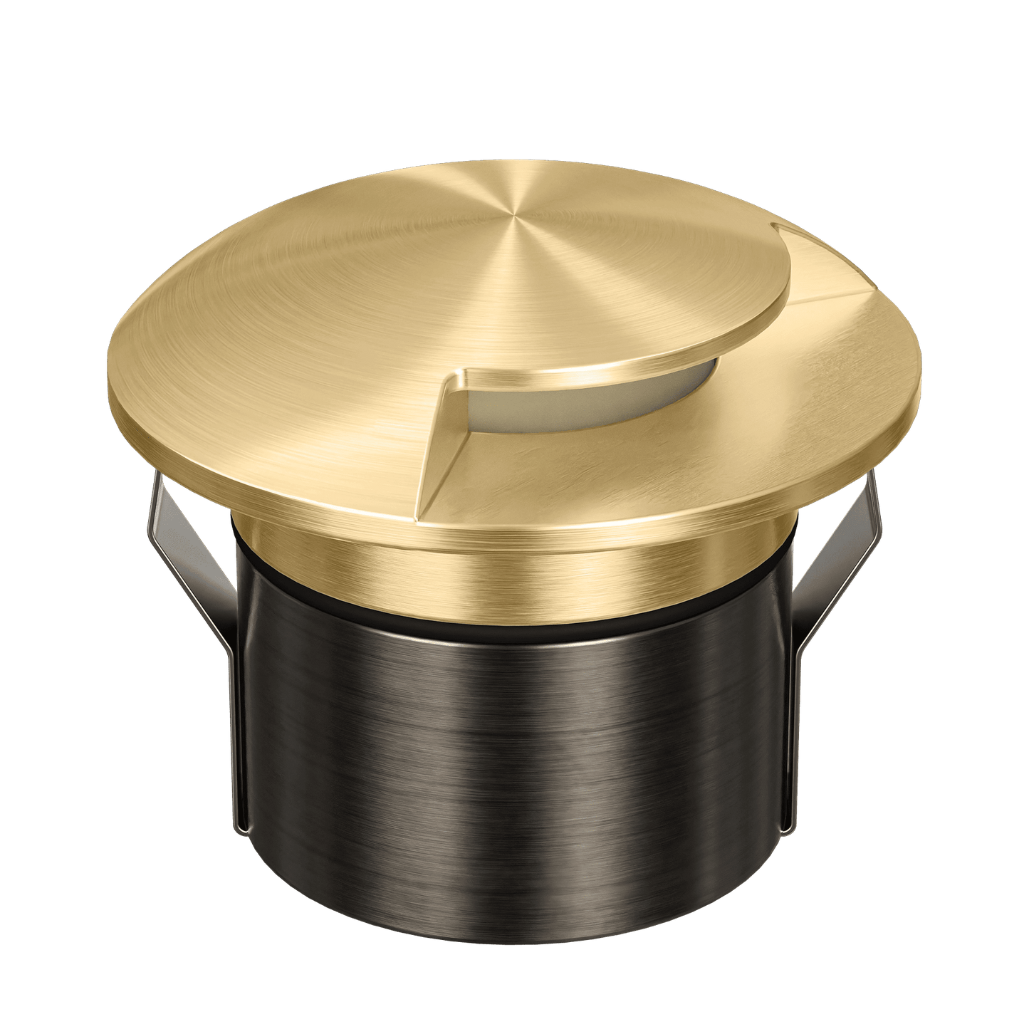 Domus Emit 85mm TRIO LED Inground Deck Light — Antique Brass, Black, White, Brushed Brass or Stainless Steel - Mases LightingDomus Lighting