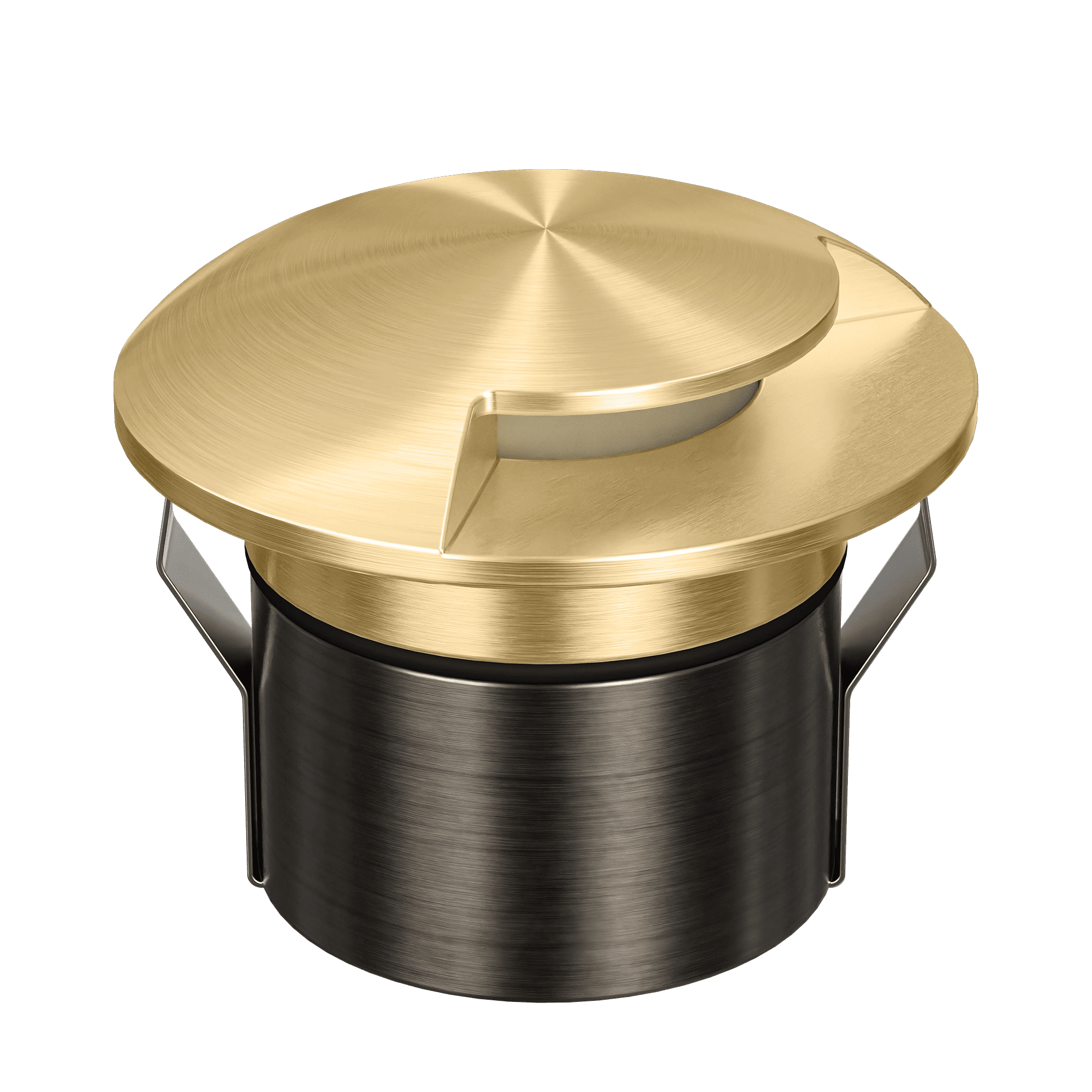 Domus Emit 85mm TRIO LED Inground Deck Light — Antique Brass, Black, White, Brushed Brass or Stainless Steel - Mases LightingDomus Lighting