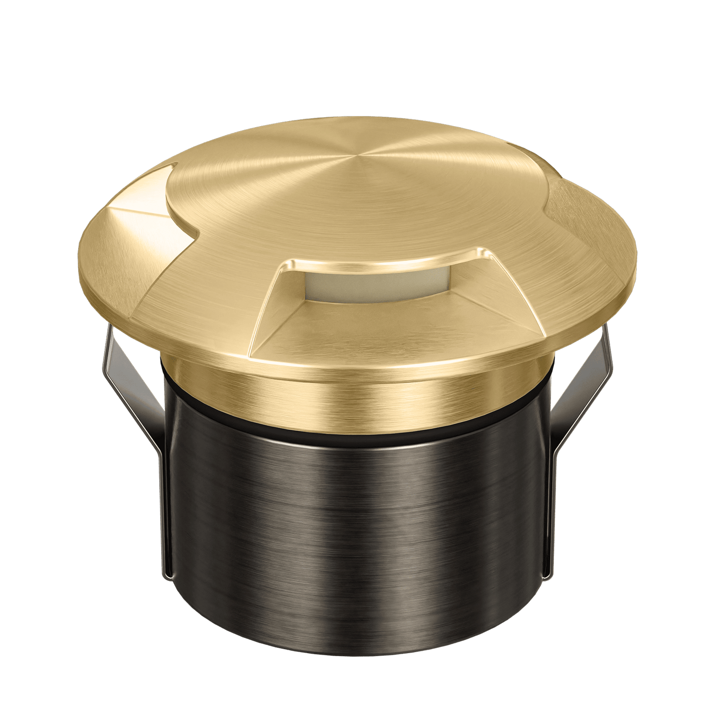 Domus Emit 85mm TRIO LED Inground Deck Light — Antique Brass, Black, White, Brushed Brass or Stainless Steel - Mases LightingDomus Lighting