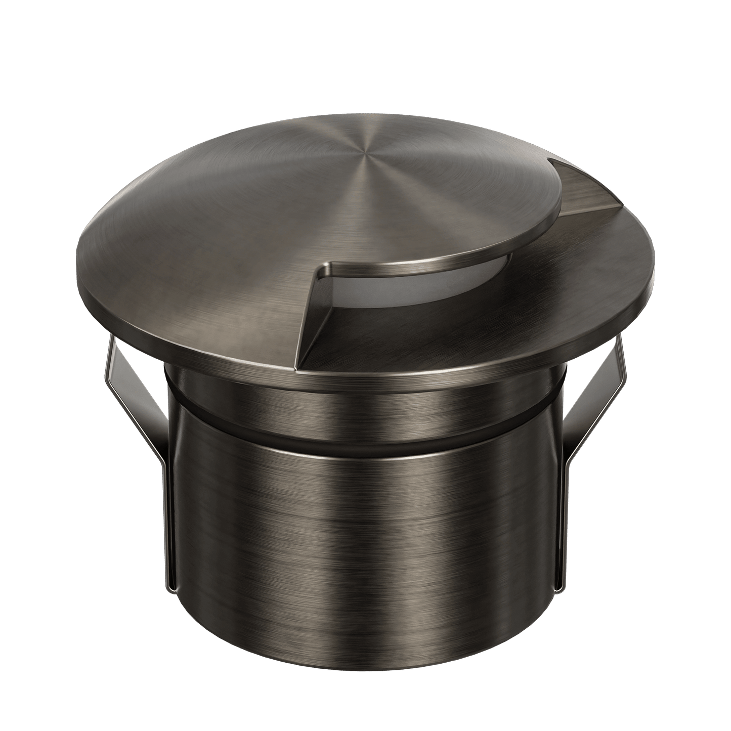 Domus Emit 85mm TRIO LED Inground Deck Light — Antique Brass, Black, White, Brushed Brass or Stainless Steel - Mases LightingDomus Lighting