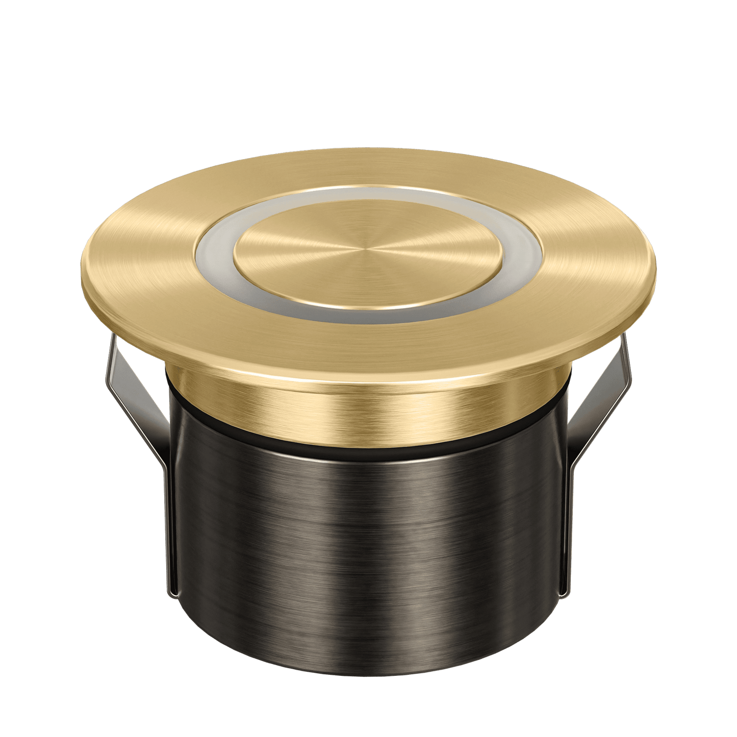 Domus Emit 85mm TRIO LED Inground Deck Light — Antique Brass, Black, White, Brushed Brass or Stainless Steel - Mases LightingDomus Lighting