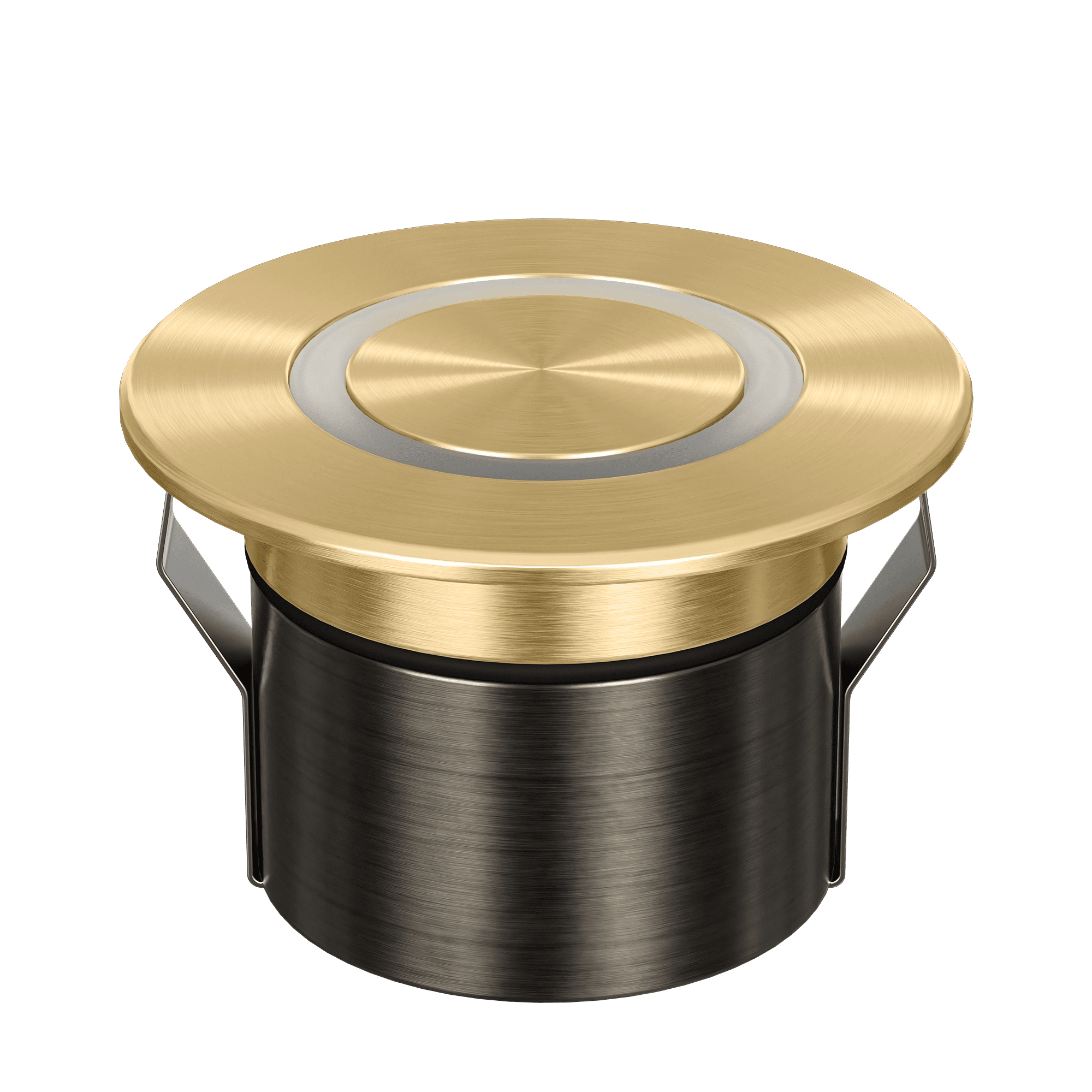 Domus Emit 85mm TRIO LED Inground Deck Light — Antique Brass, Black, White, Brushed Brass or Stainless Steel - Mases LightingDomus Lighting