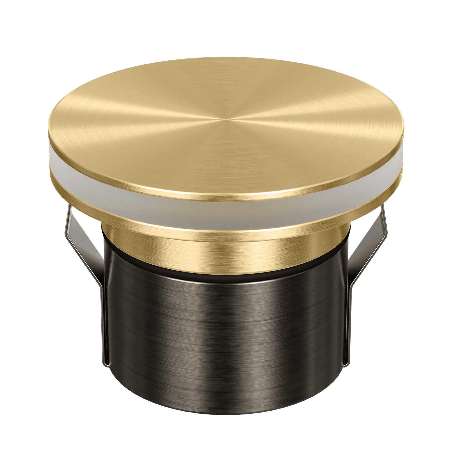 Domus Emit 85mm TRIO LED Inground Deck Light — Antique Brass, Black, White, Brushed Brass or Stainless Steel - Mases LightingDomus Lighting