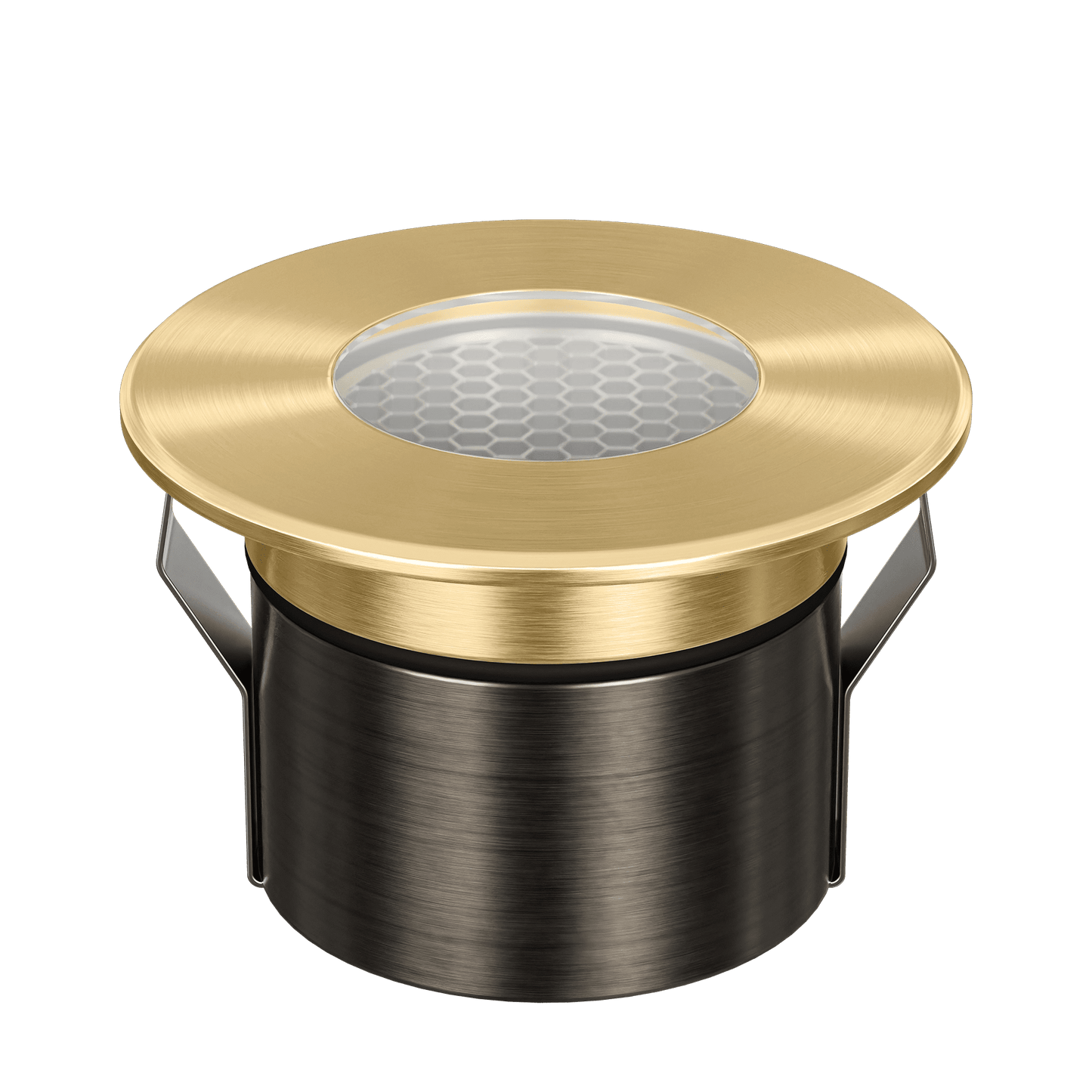 Domus Emit 85mm TRIO LED Inground Deck Light — Antique Brass, Black, White, Brushed Brass or Stainless Steel - Mases LightingDomus Lighting