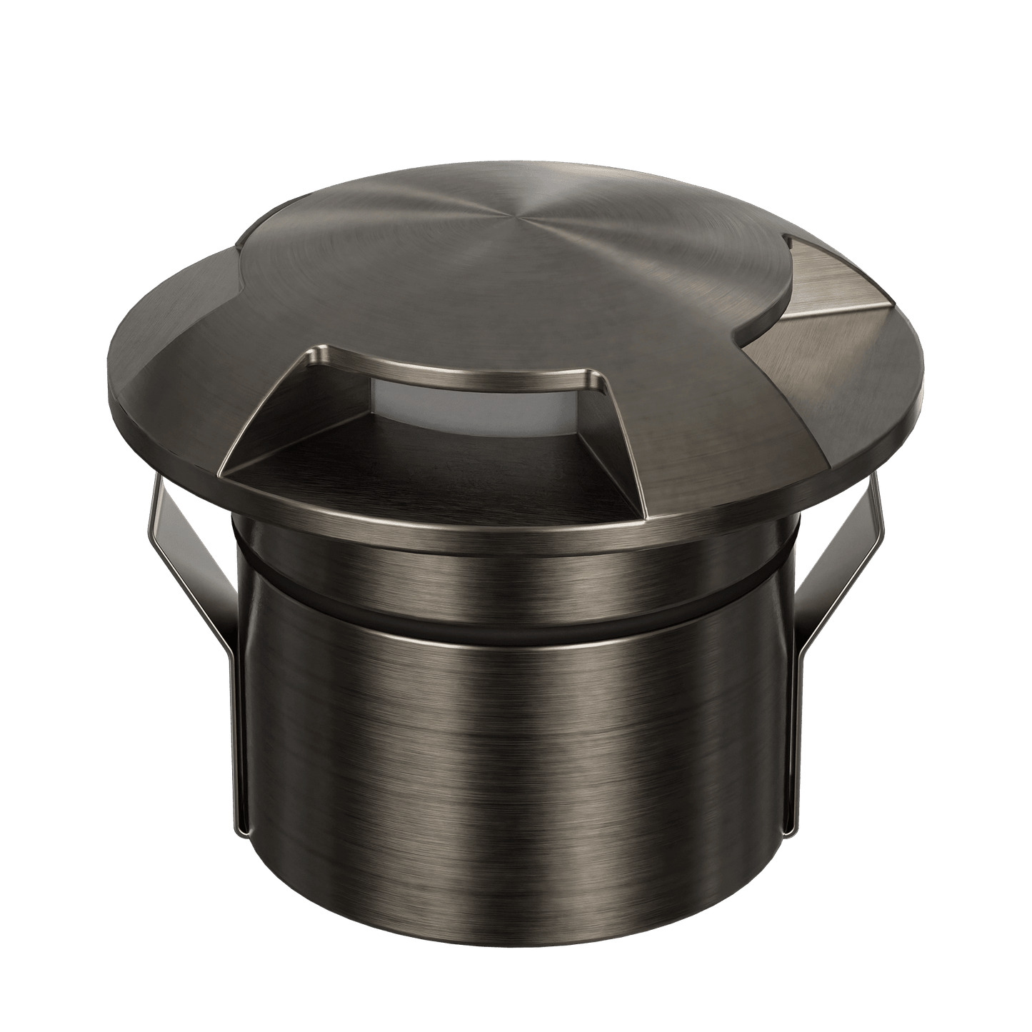 Domus Emit 85mm TRIO LED Inground Deck Light — Antique Brass, Black, White, Brushed Brass or Stainless Steel - Mases LightingDomus Lighting