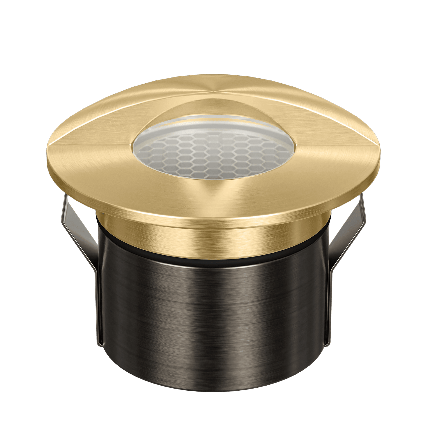 Domus Emit 85mm TRIO LED Inground Deck Light — Antique Brass, Black, White, Brushed Brass or Stainless Steel - Mases LightingDomus Lighting